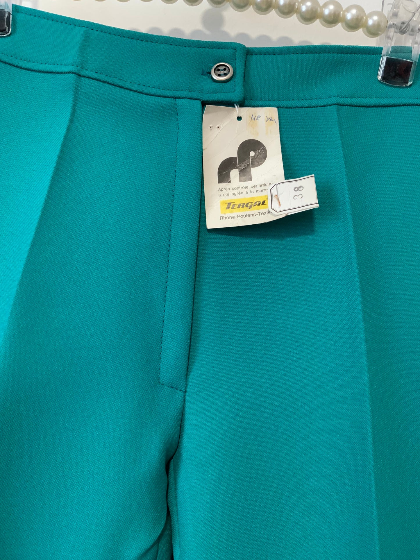 Superbe Pantalon Pattes d’éléphant Vintage 1970 Tergal Pépite Deadstock
