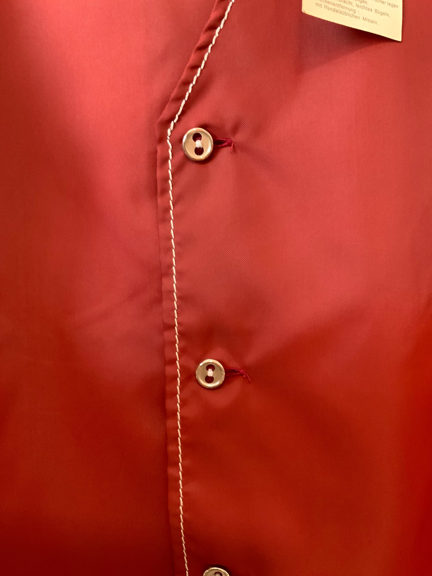 Blouse Marron surpiquée Vintage Tergal Neuf 1970