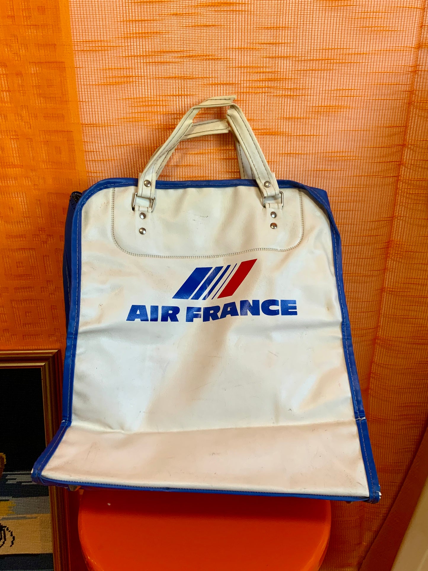Sac Air France Vintage Cuir et sa boîte Kit