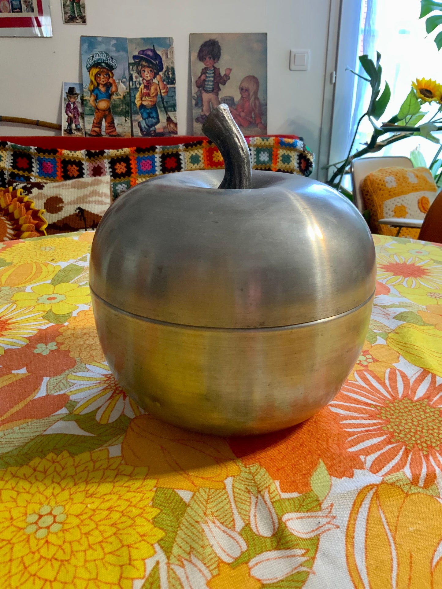 Pomme Aluminium Sceau à glaçons Vintage