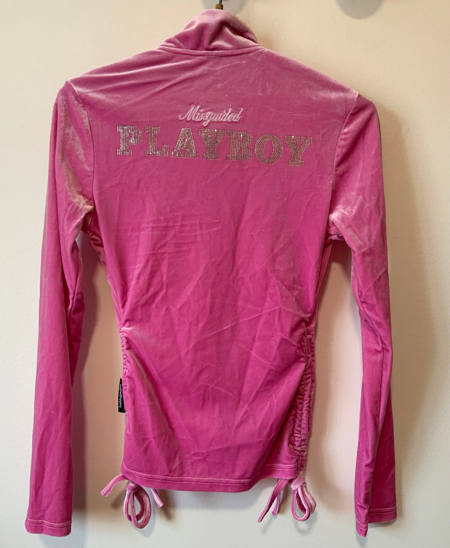 Gilet Velours Rose Playboy Miss guided Façon Vintage Playboy