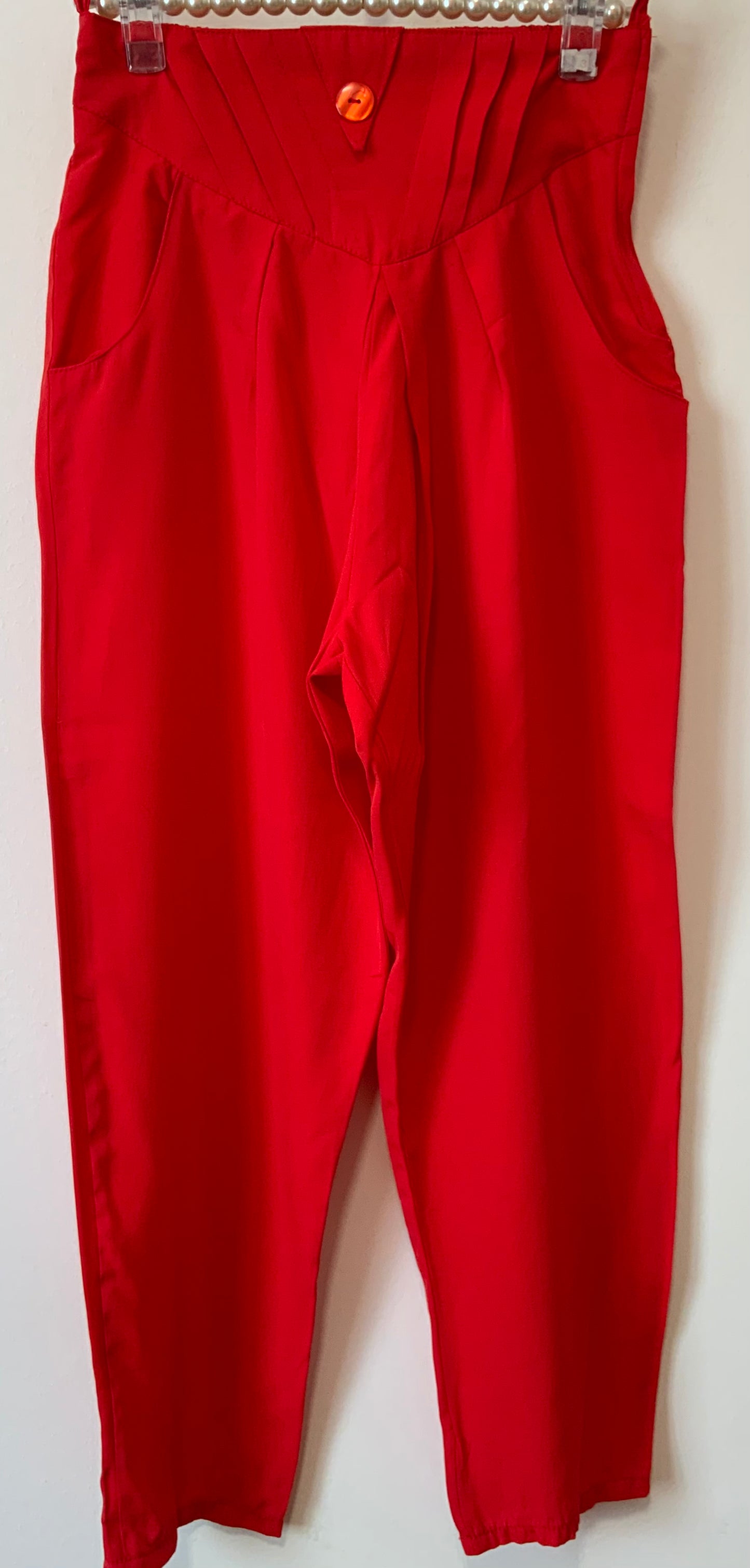 Pantalon Large Vintage 1980 Orginal Rouge