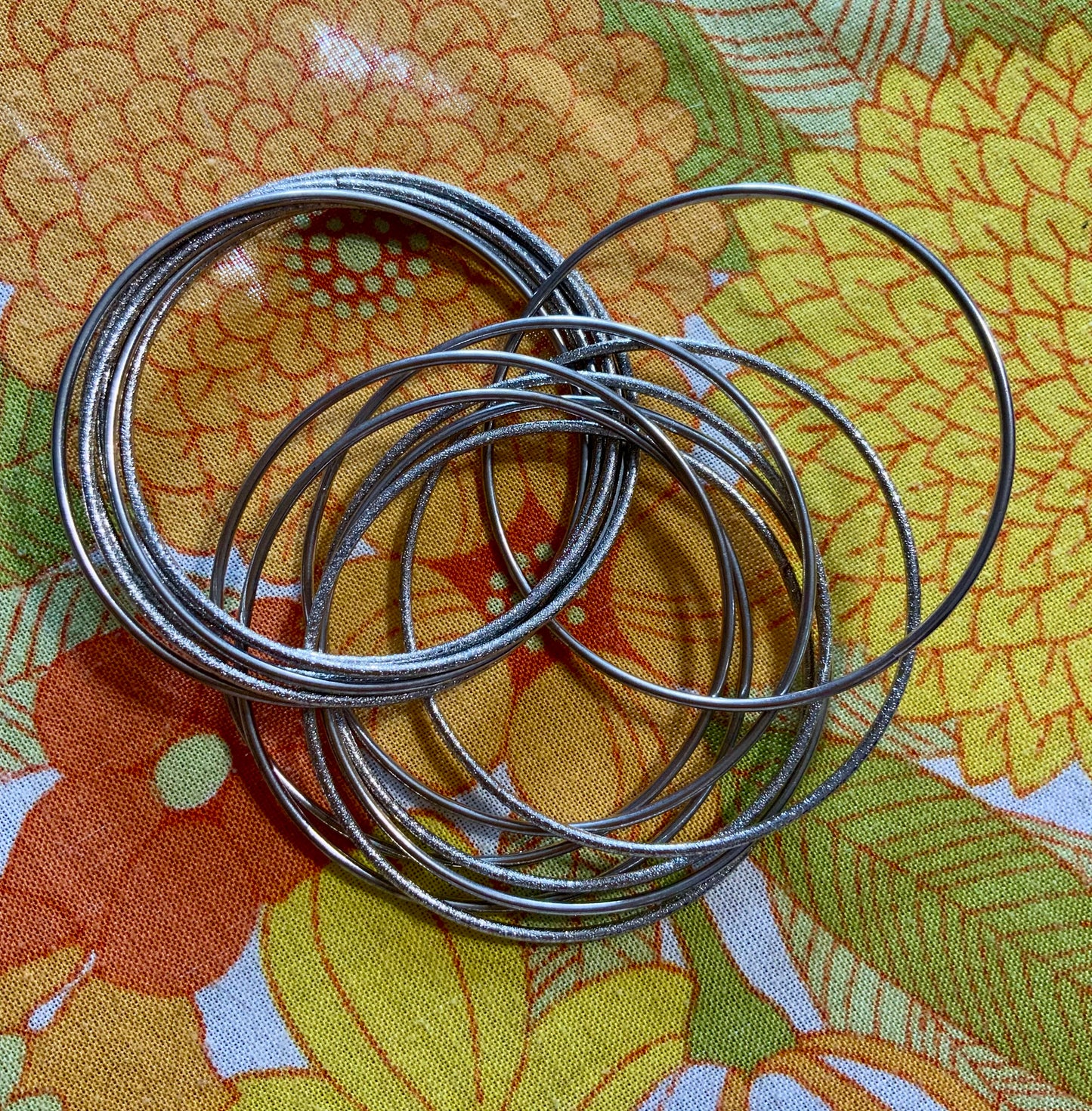 Bracelet Jonc 15 bracelets en Argent Vintage 1980