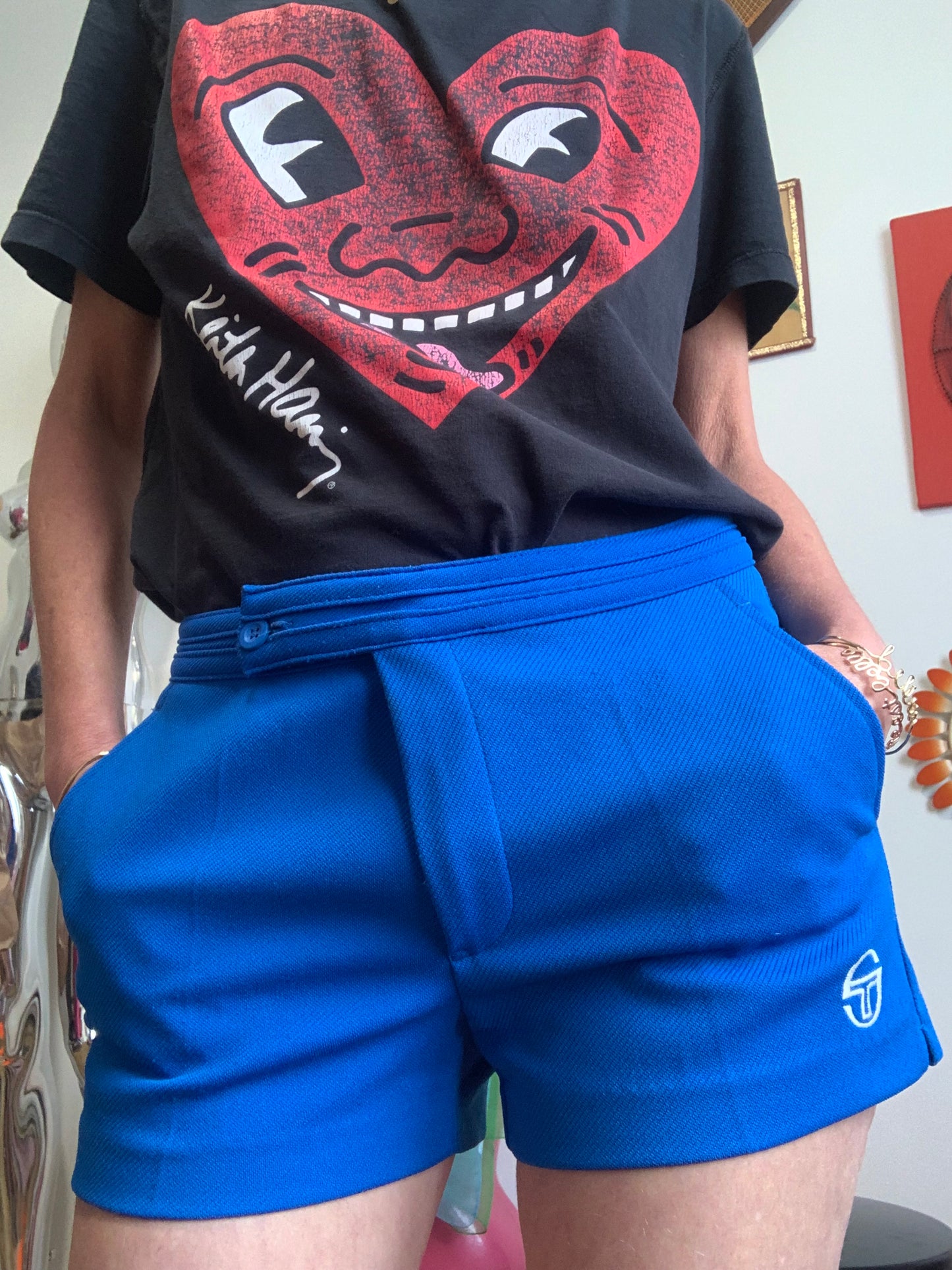Superbe Short Bleu électrique 1980 Sport Chic vintage S.Tacchini