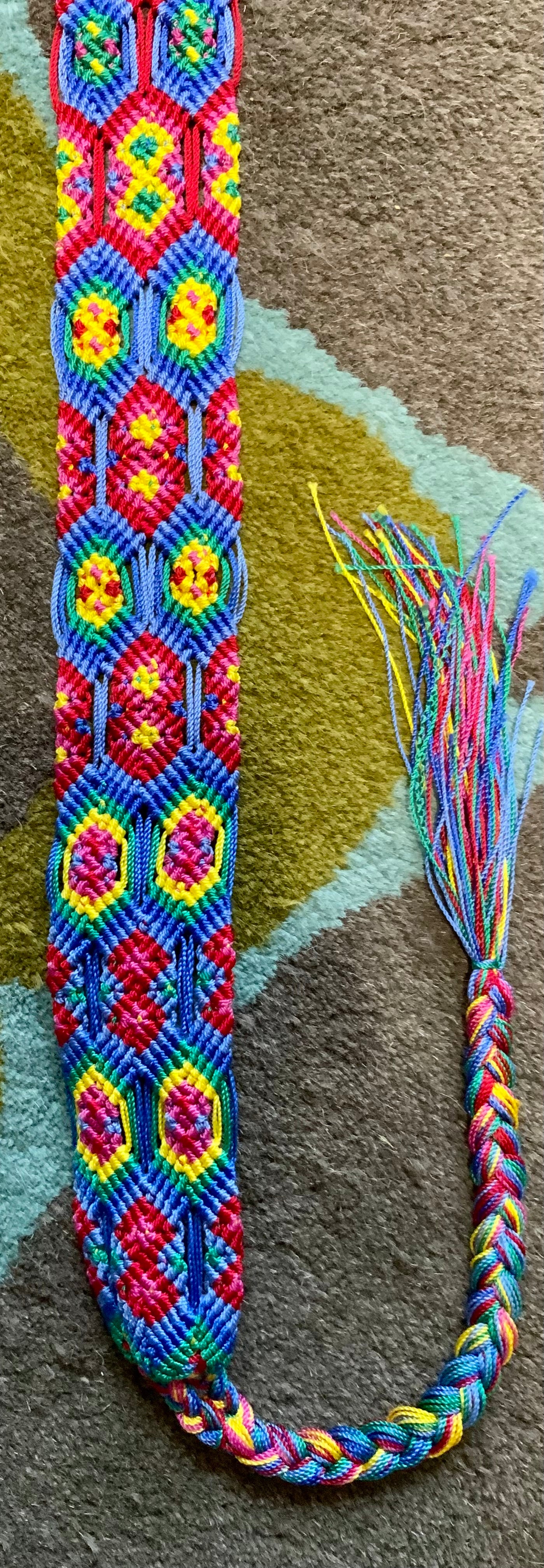 Ceinture ethnique maya Multicouleurs design coloré