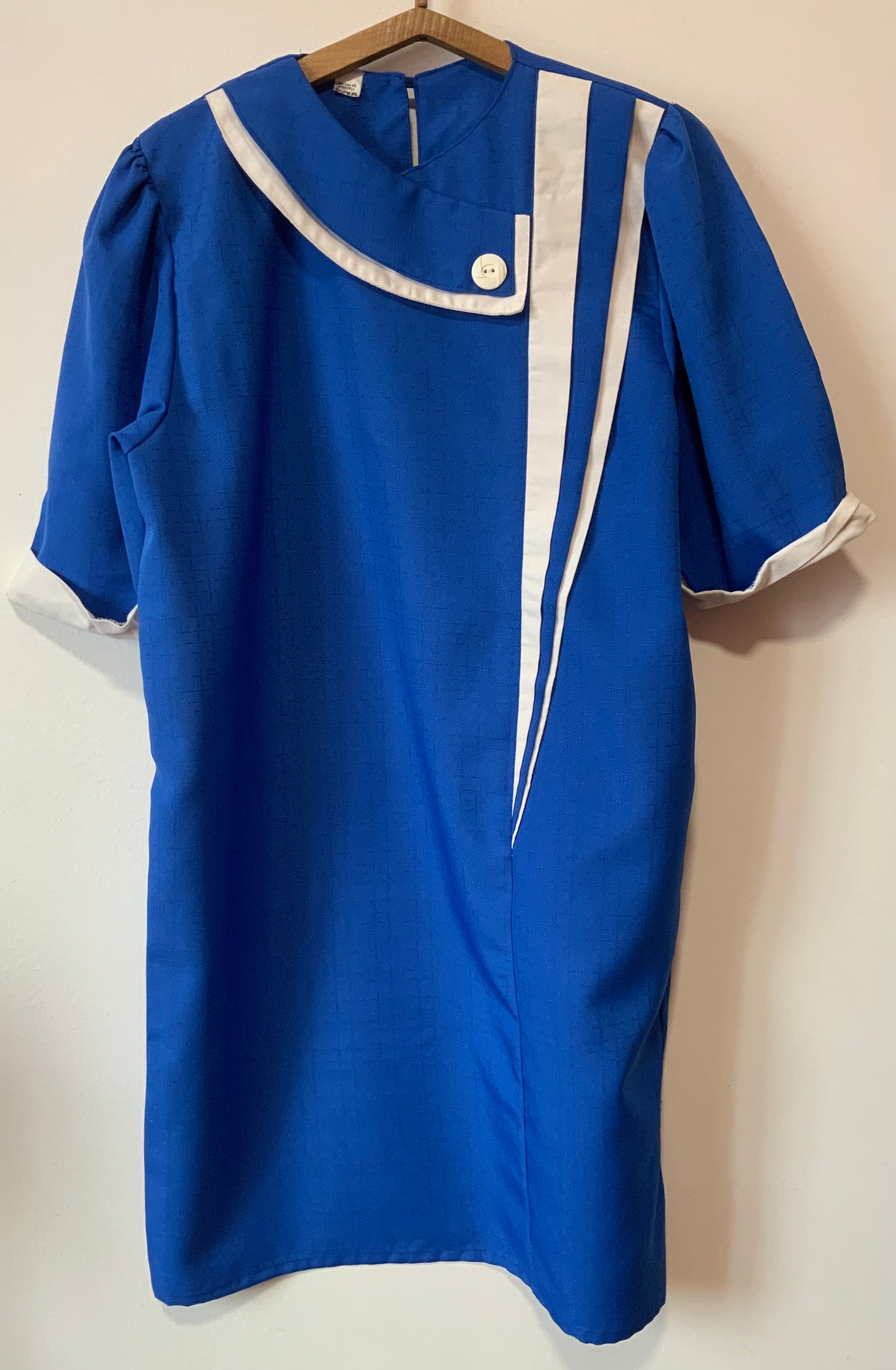 Robe 1980 Originale Pur Vintage Bleu électrique France