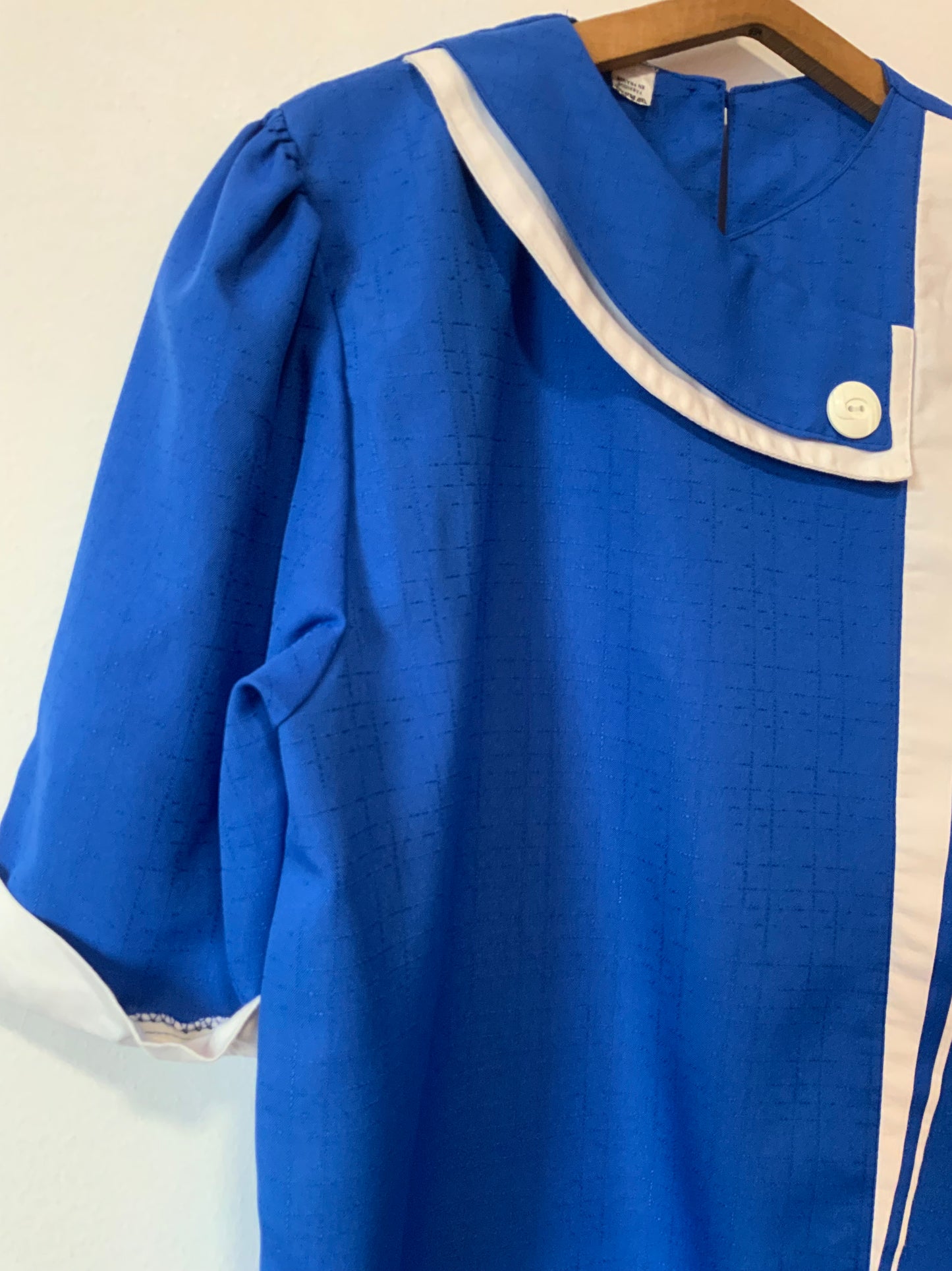 Robe 1980 Originale Pur Vintage Bleu électrique France