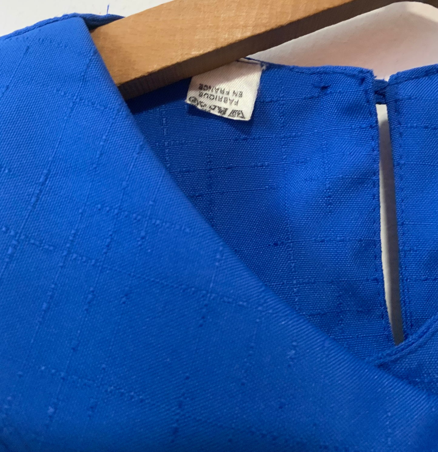 Robe 1980 Originale Pur Vintage Bleu électrique France