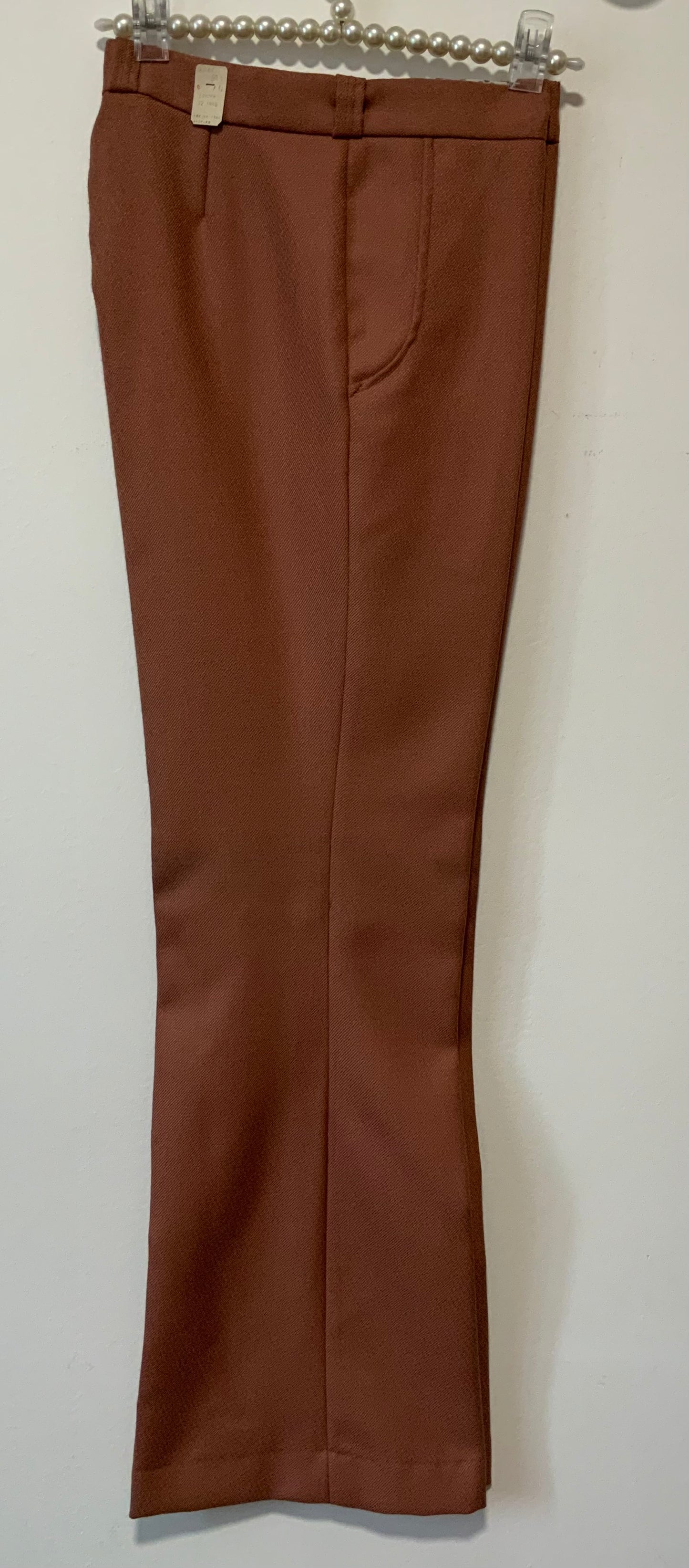 Superbe Pantalon Pattes d’elephant Flare avec Laine peignée Deadstock Vintage 1970