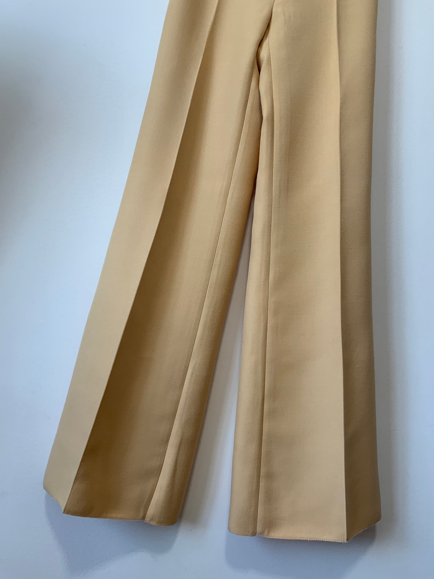 Pantalon Pattes d’éléphant Flare couleur Miel Tergal Vintage Neuf 1970
