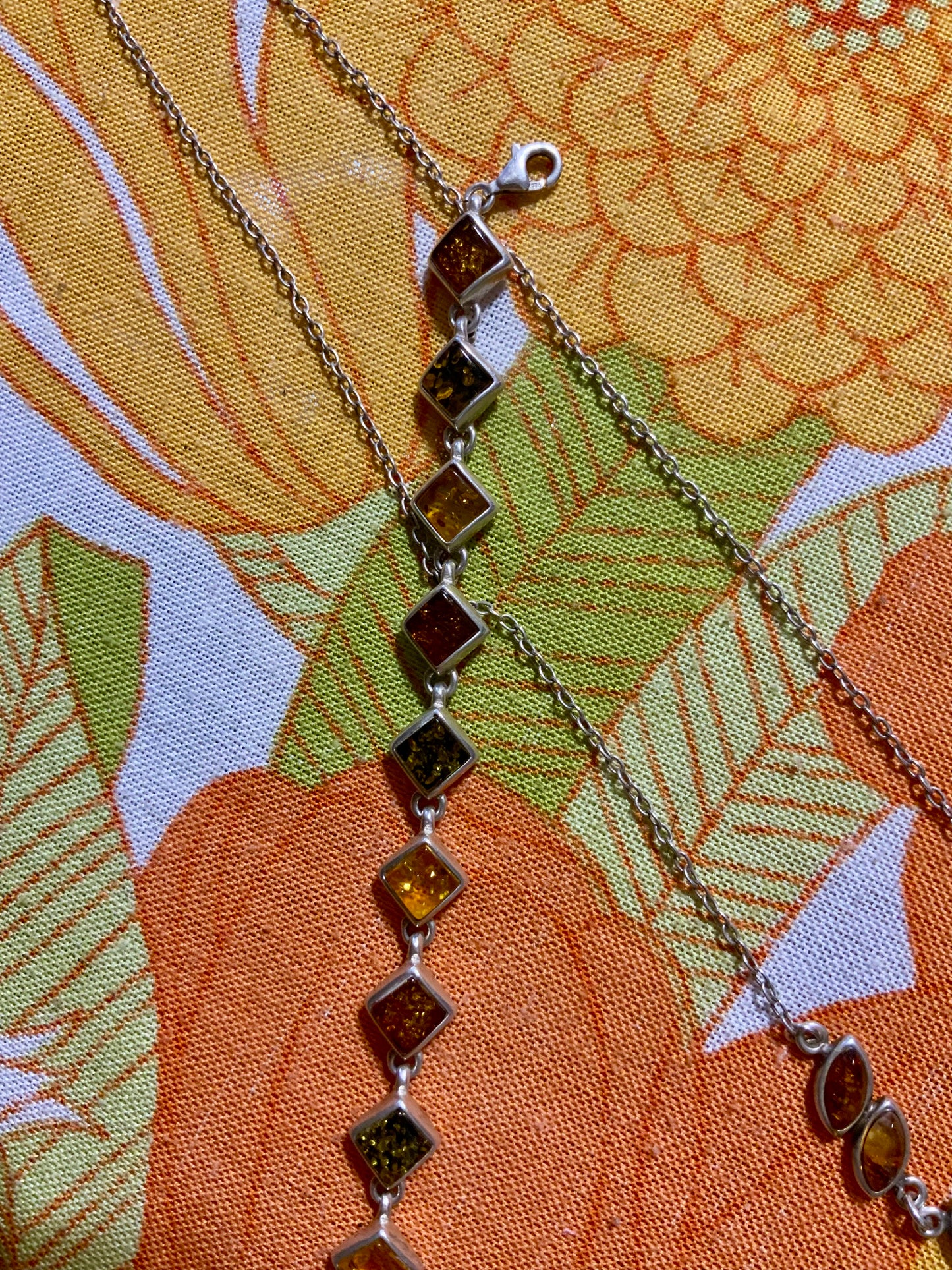 Ensemble complet de bijoux Argent et Ambre Vintage -