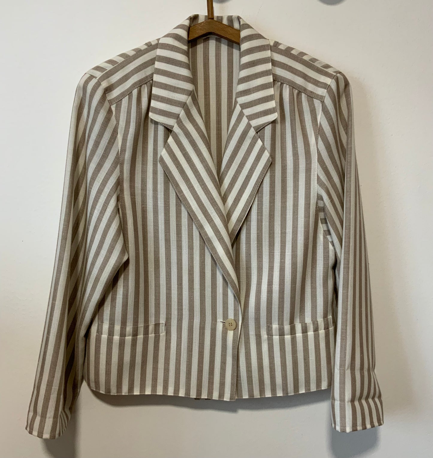 Veste à Rayures Chic Vintage 1980 Belle Forme