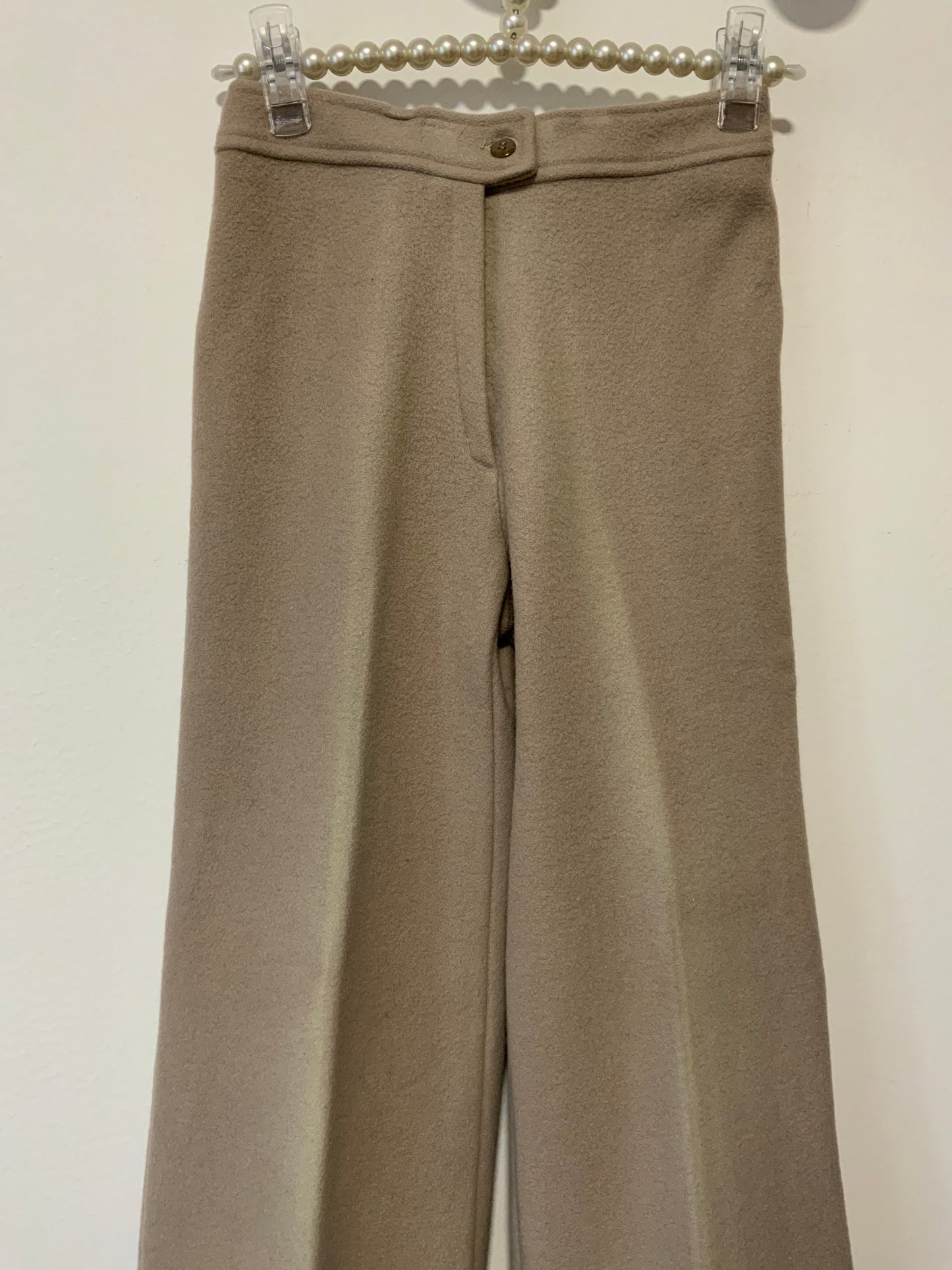 Pattes d’éléphant Flare Laine Beige Vintage 1970