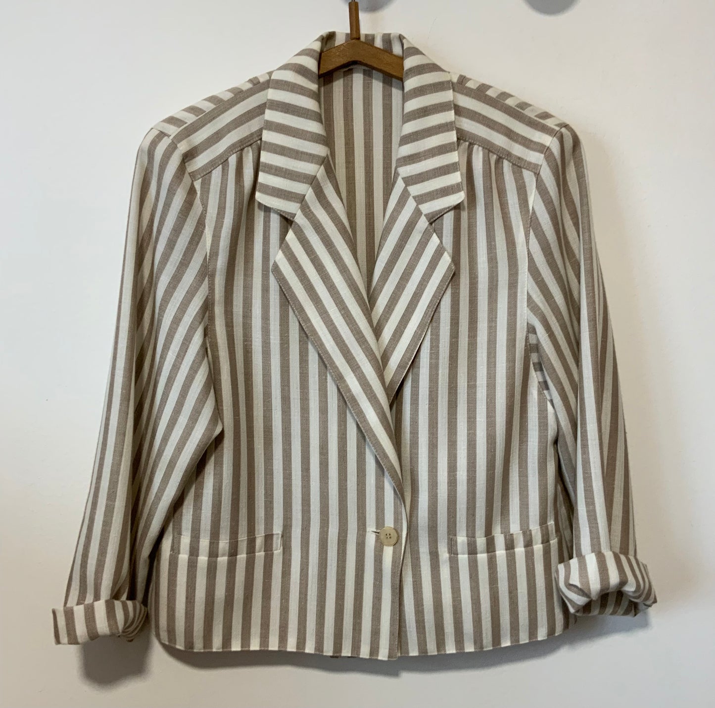 Veste à Rayures Chic Vintage 1980 Belle Forme