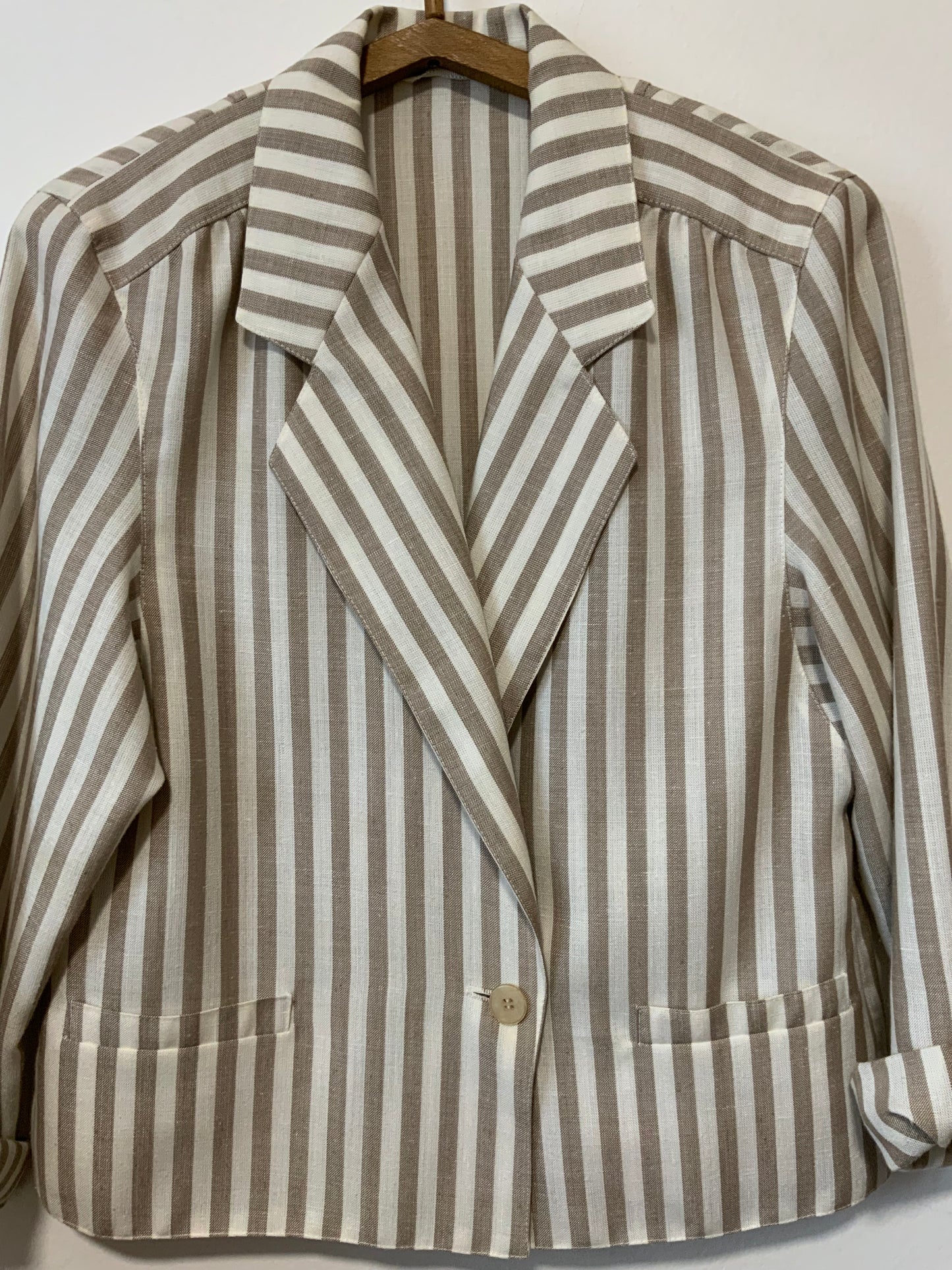Veste à Rayures Chic Vintage 1980 Belle Forme