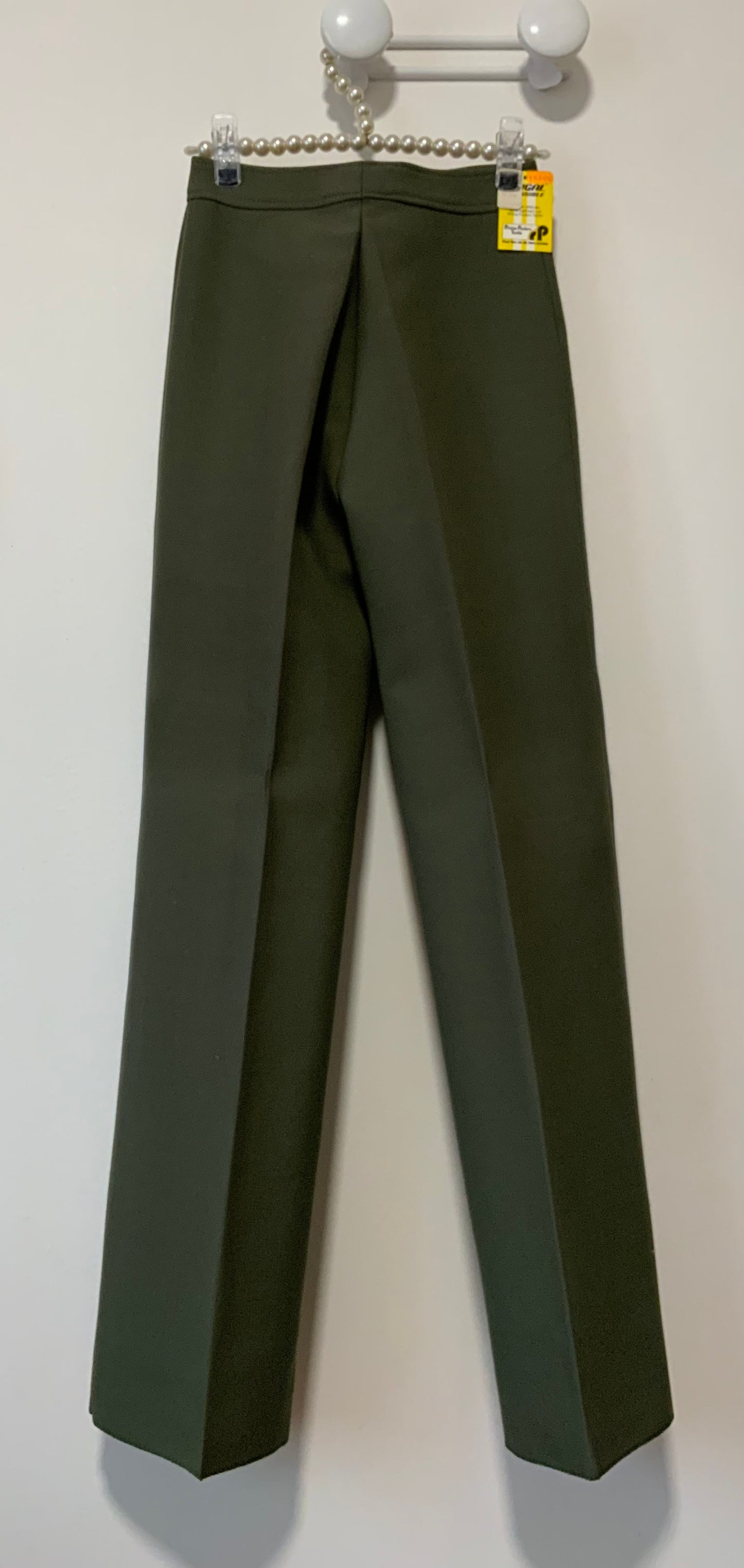 Pantalon Tergal 1970 Deadstock Forme Large Flare Kaki Laine
