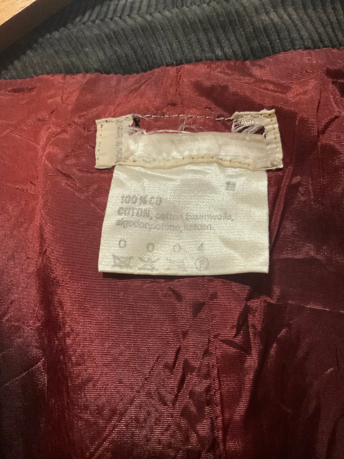 Veste velours côtelé Noir Vintage 1970/80