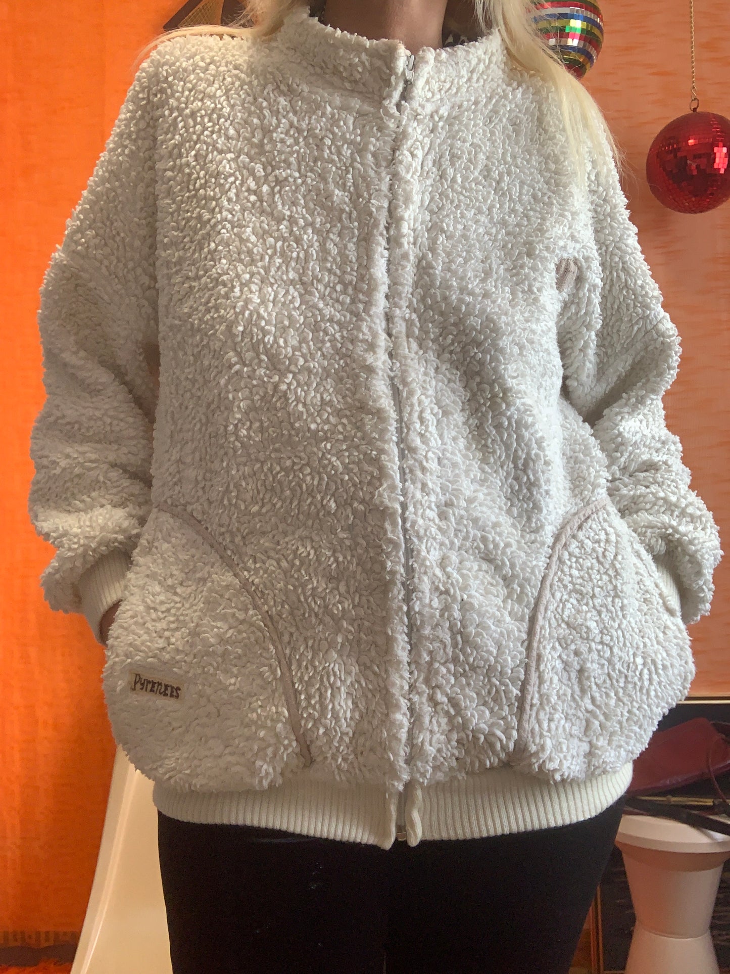 Gilet en pure de laine de moutons des Pyrénées France Vintage