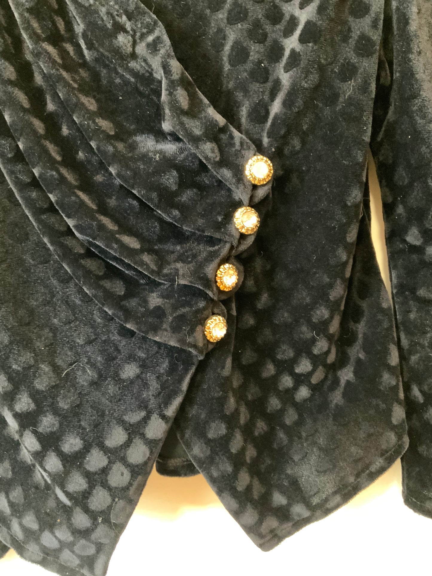 Veste impressionnante croisée Velours et EPaulettes Vintage 1980 France