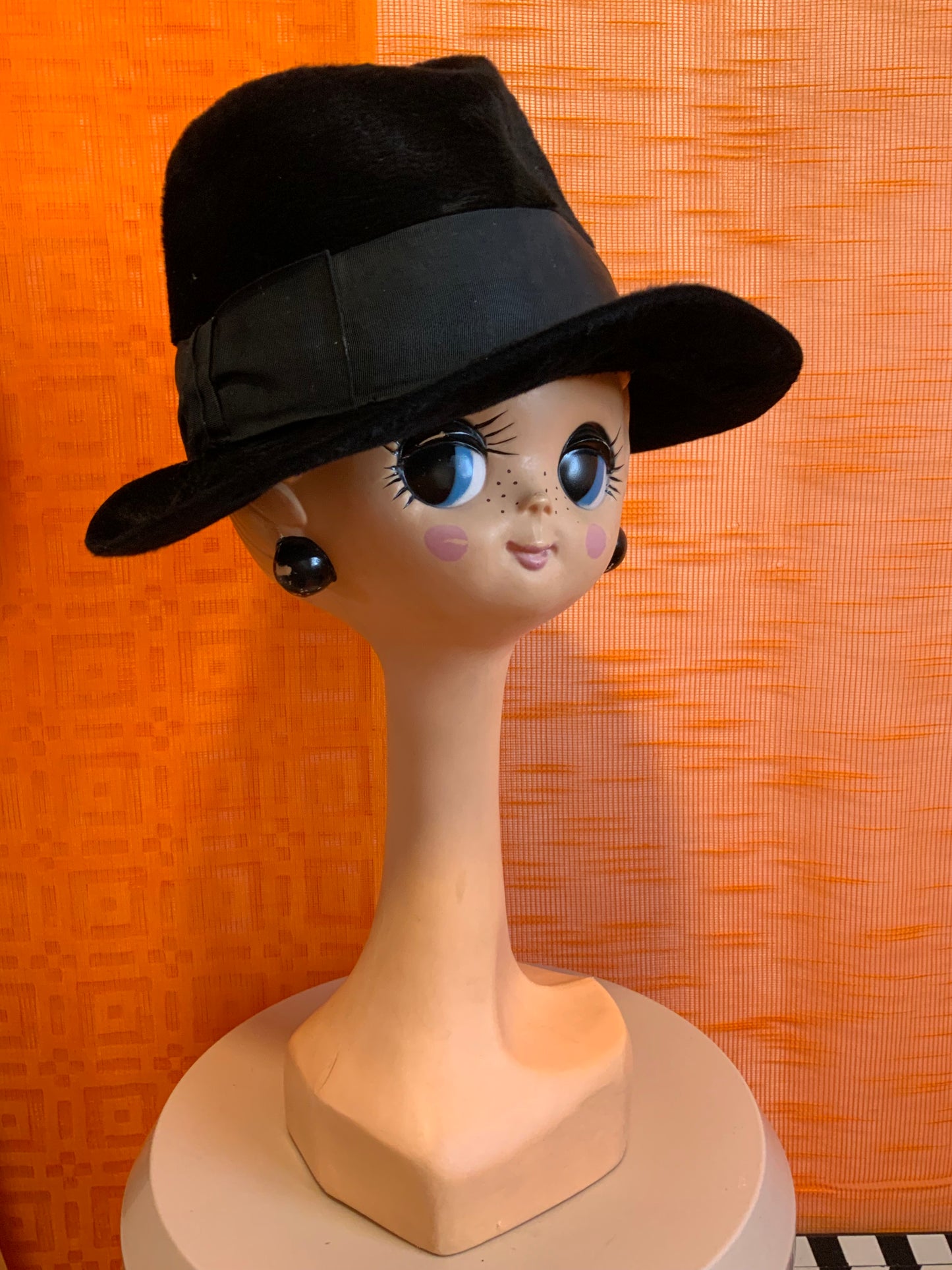 Chapeau façon Borsalino taupé Vintage Ancien Bruder Bohm