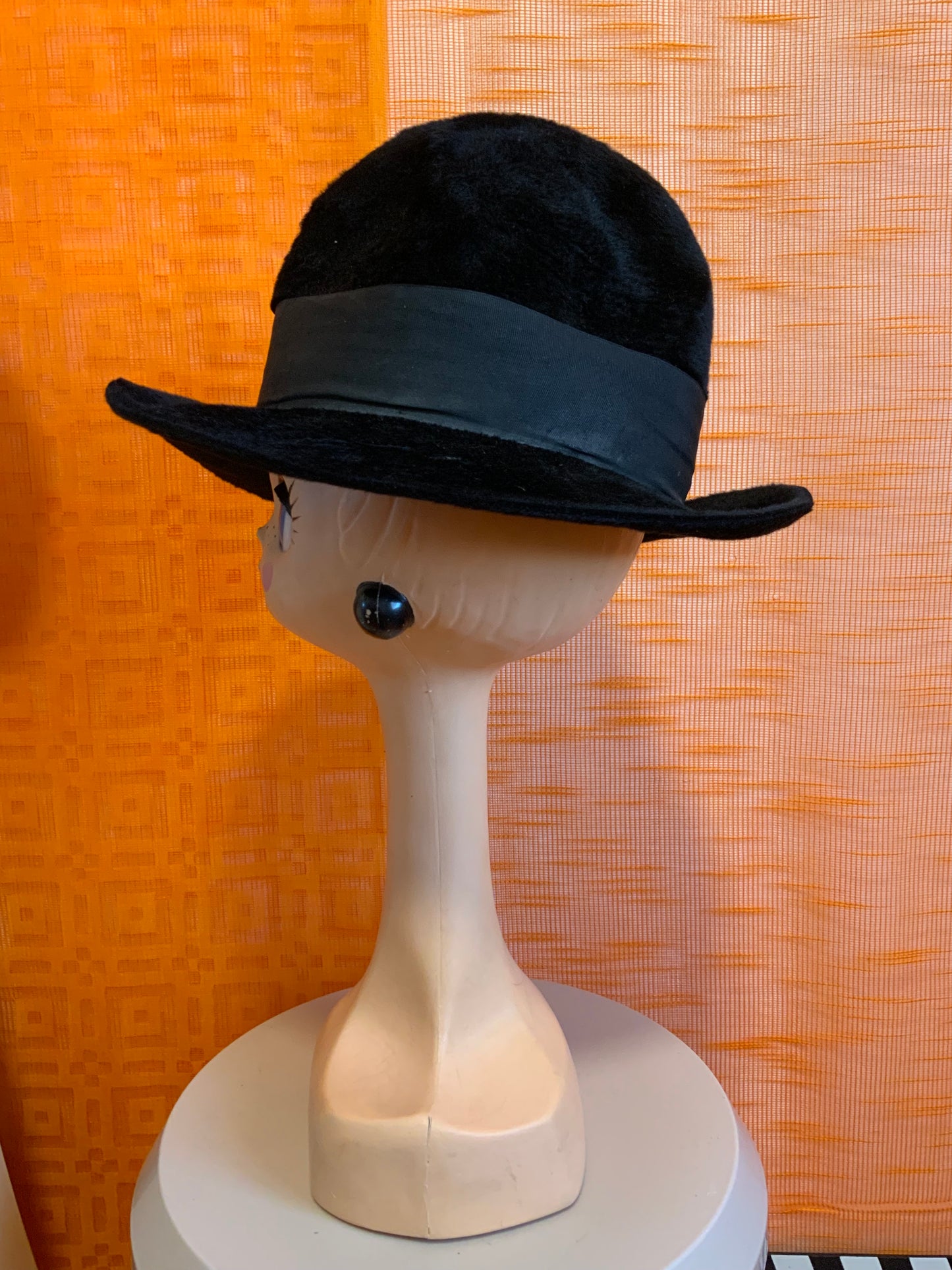 Chapeau façon Borsalino taupé Vintage Ancien Bruder Bohm