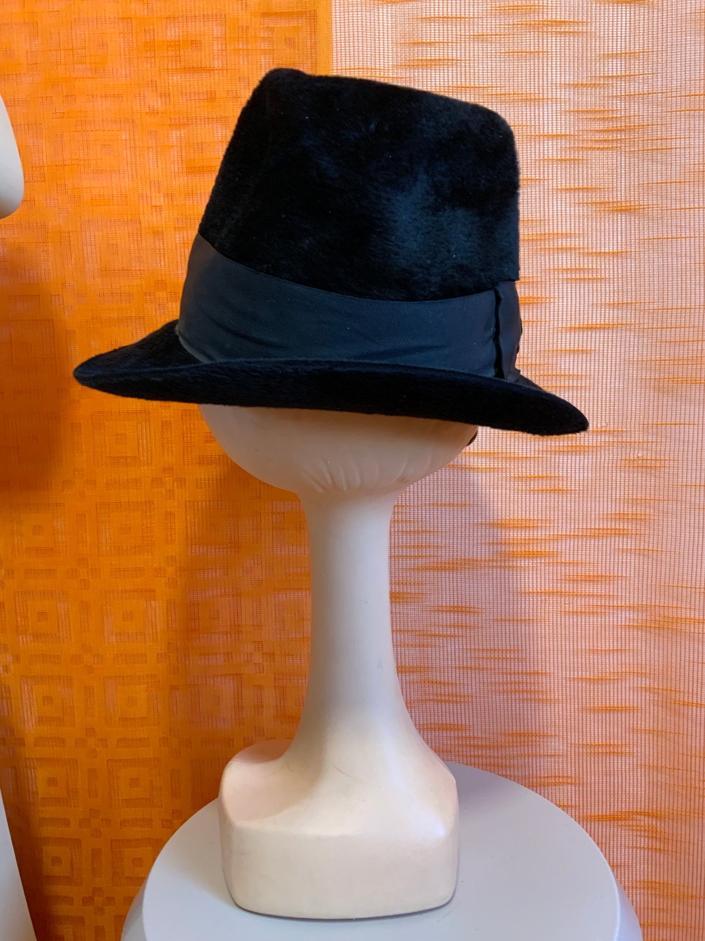 Chapeau façon Borsalino taupé Vintage Ancien Bruder Bohm