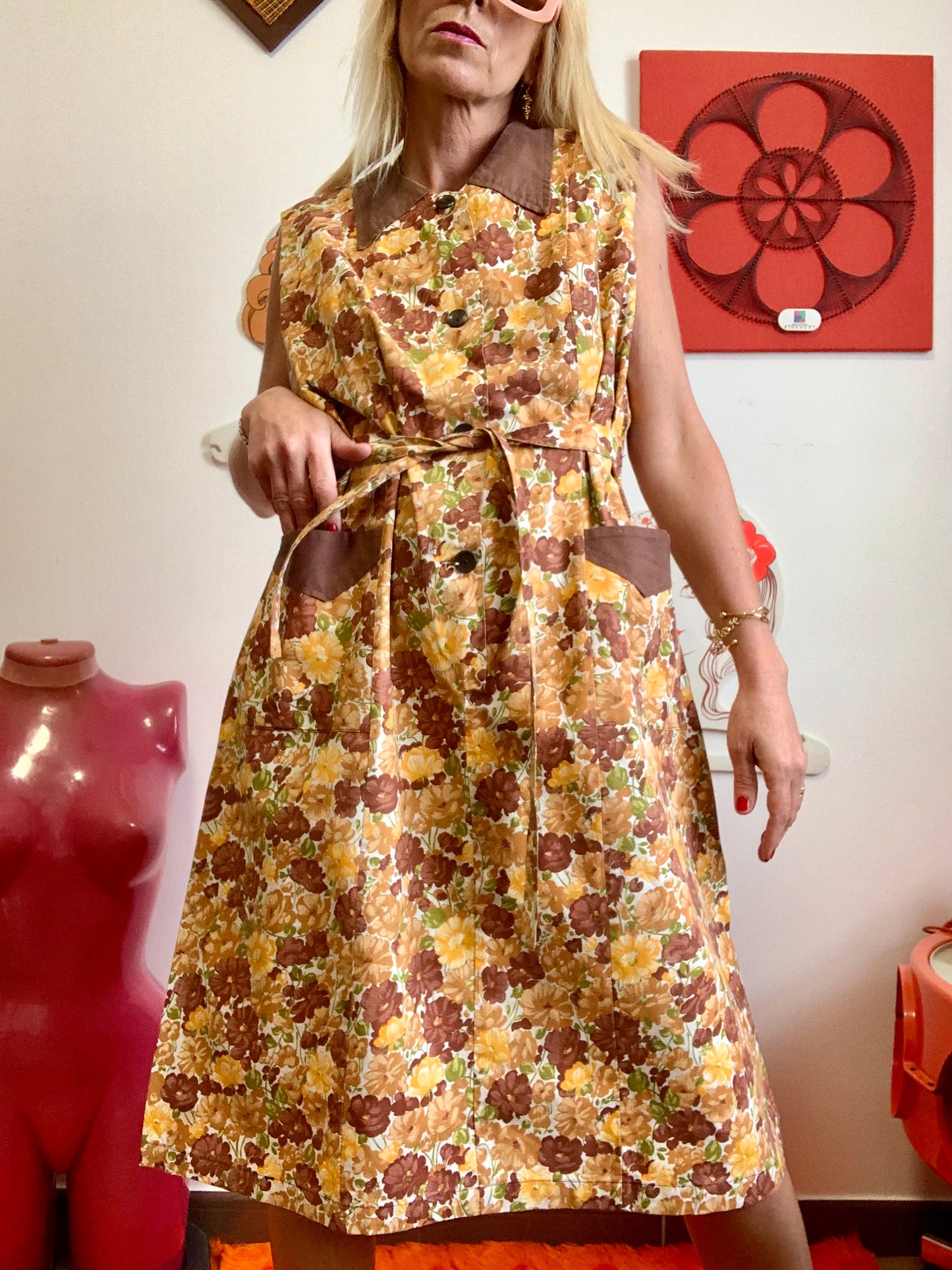 Robe À fleurs 1970 Vintage