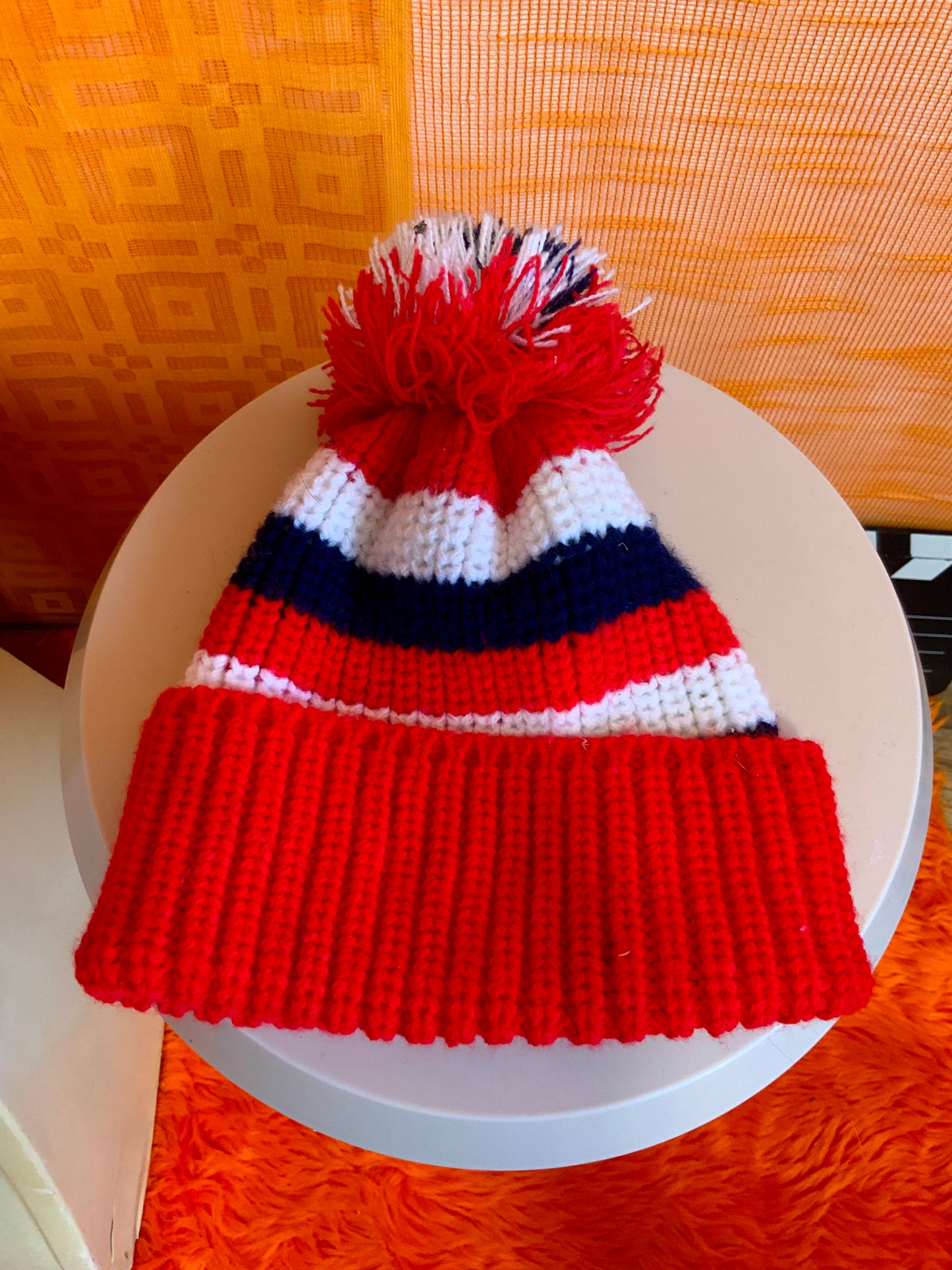 Bonnet de ski, sports d’hiver Tricot Crylor Vintage 1970