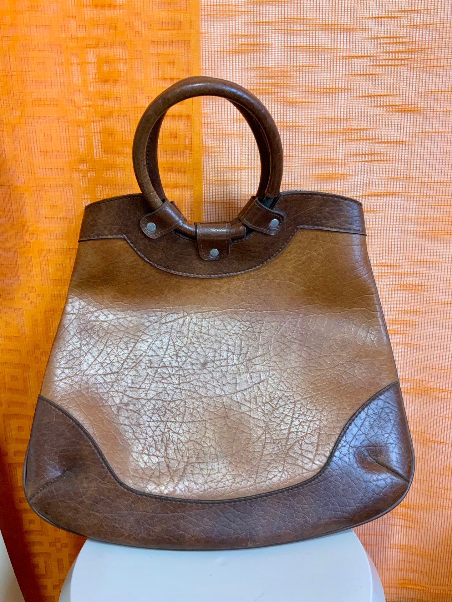 Grand sac à main Cabas Cuir Original Vintage
