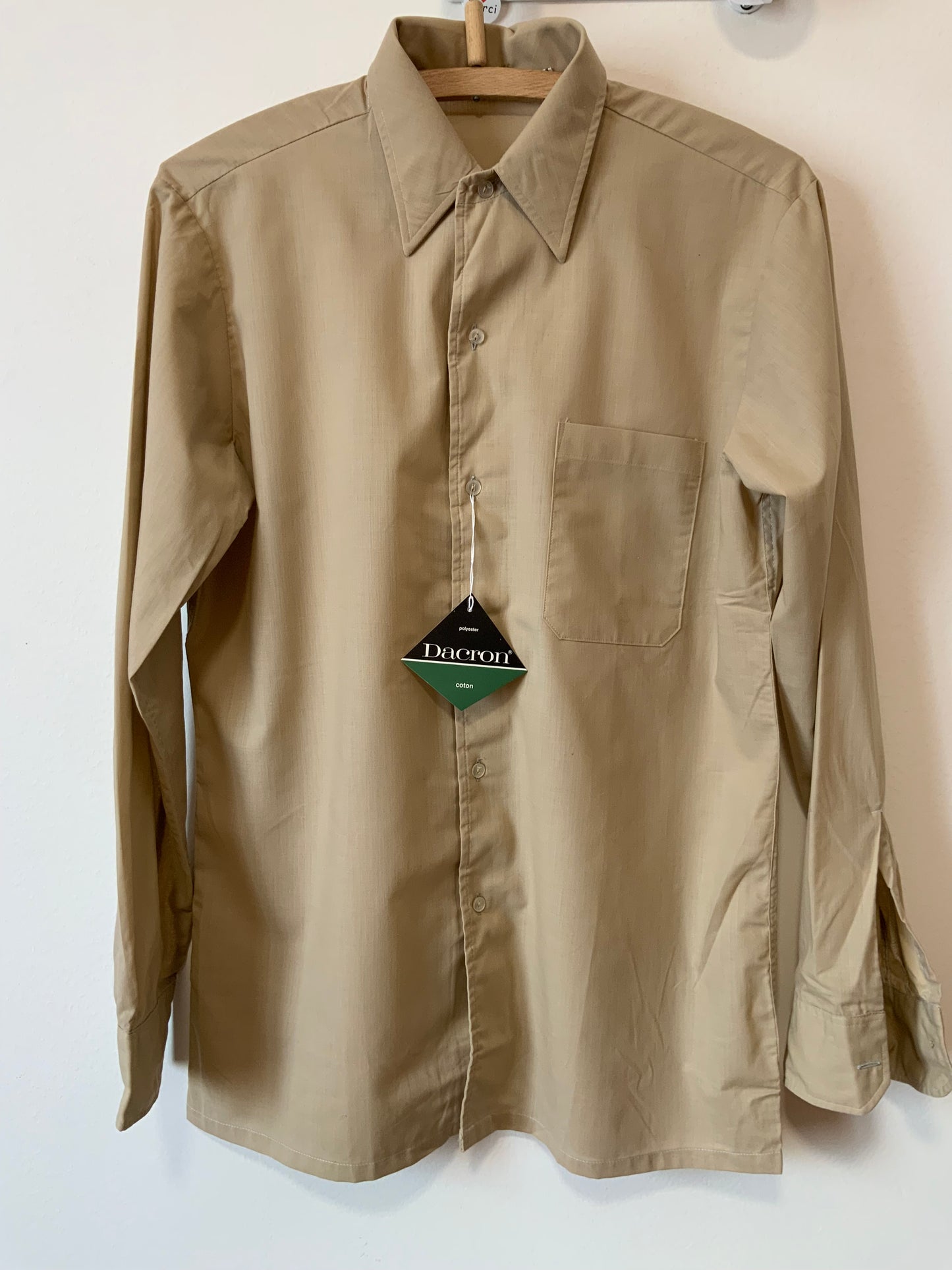 Chemise col pelle à tartes Deadstock Neuve 1970