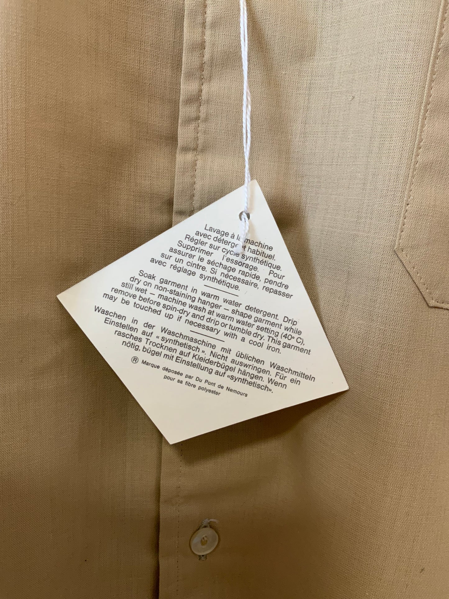 Chemise col pelle à tartes Deadstock Neuve 1970