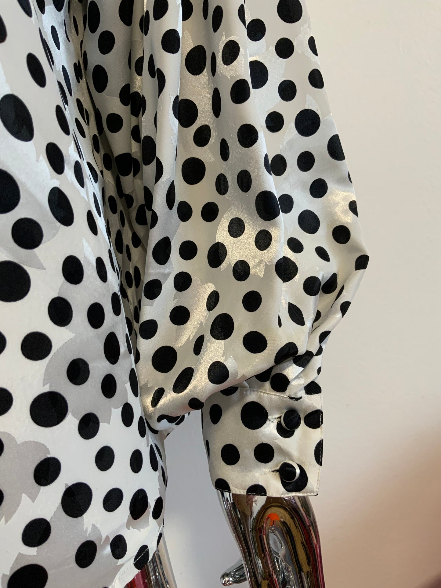 Chemisier Louis Feraud a petits pois Epaulettes Vintage
