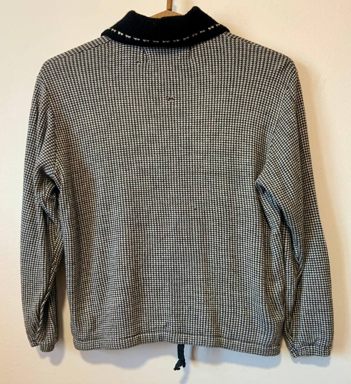 Blouson a carreaux VichyNoir avec col Deadstock 1970