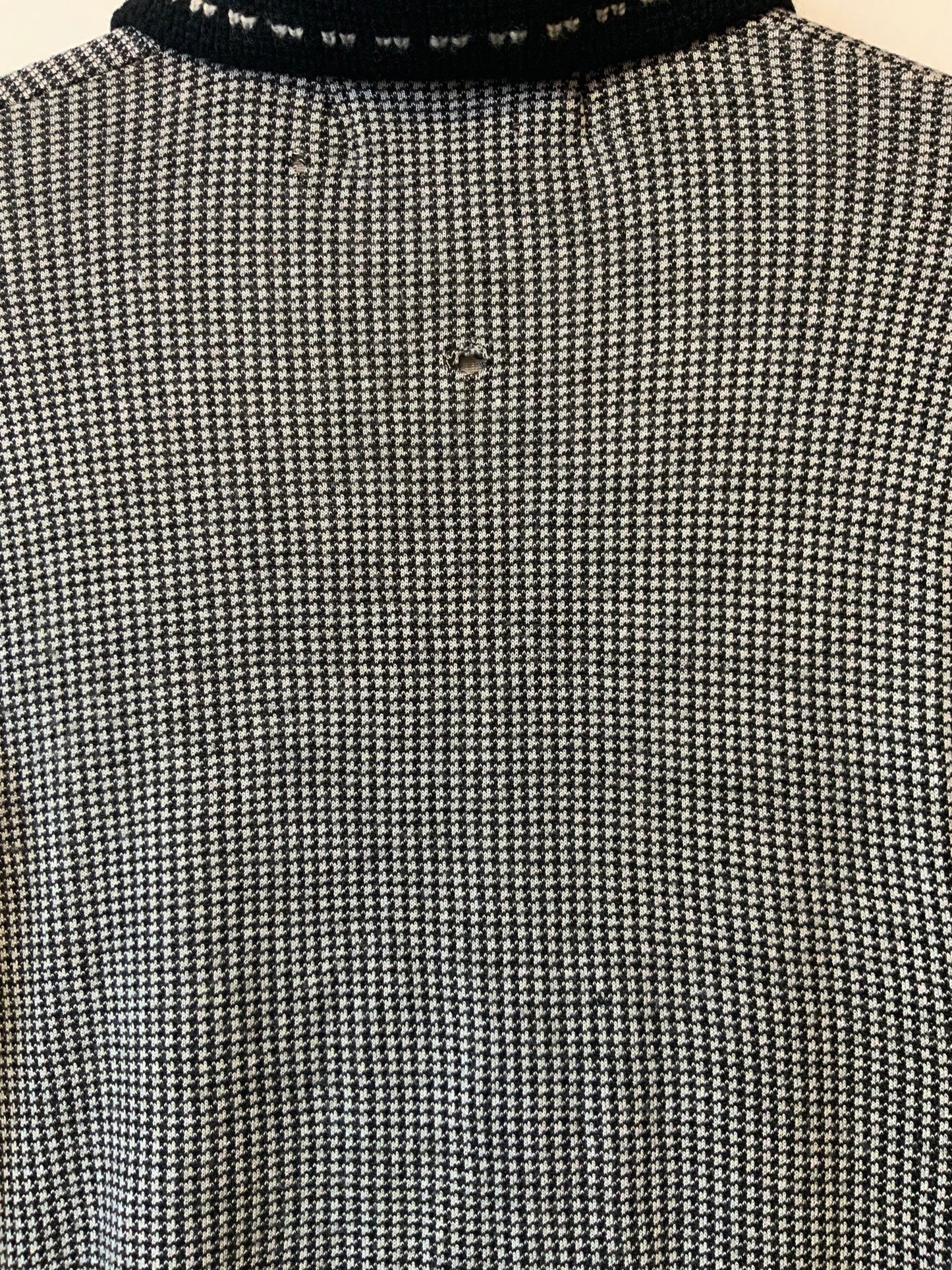 Blouson a carreaux VichyNoir avec col Deadstock 1970