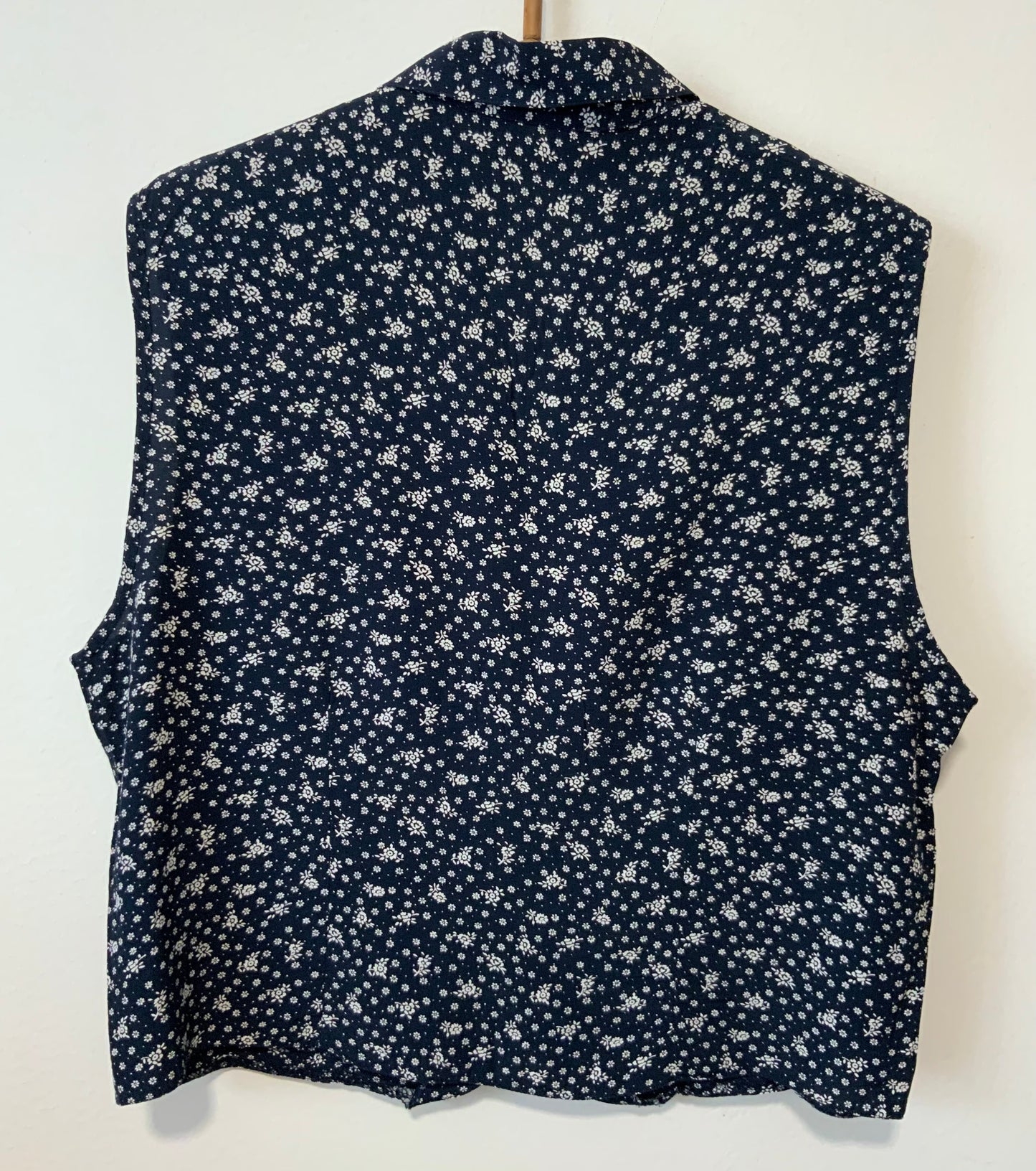 Chemisier mignon sans manche à Fleurs Vintage 1990