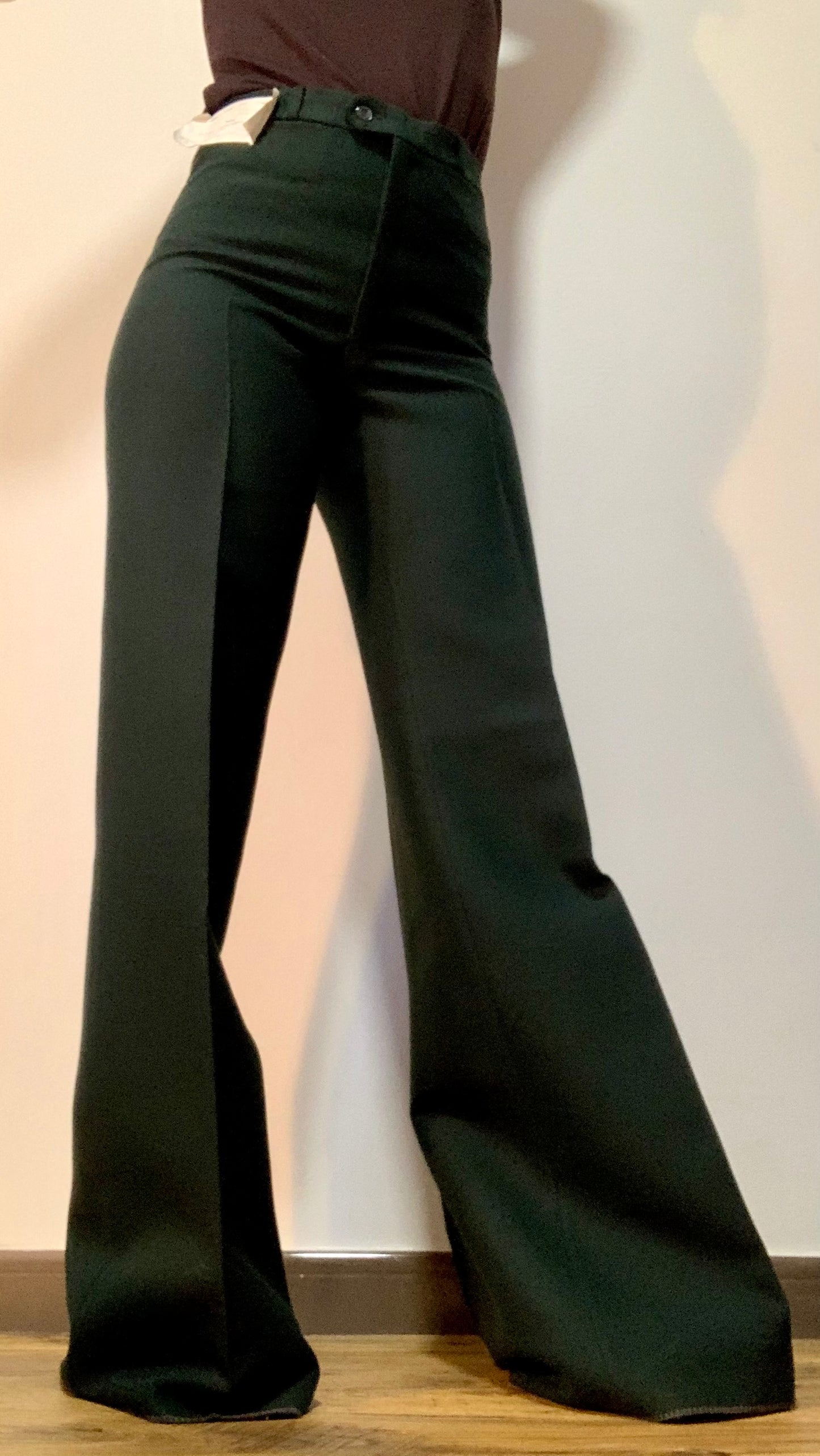 Pantalon Pattes d’elephant Deadstock Tergal 1970 Flare Sublime France