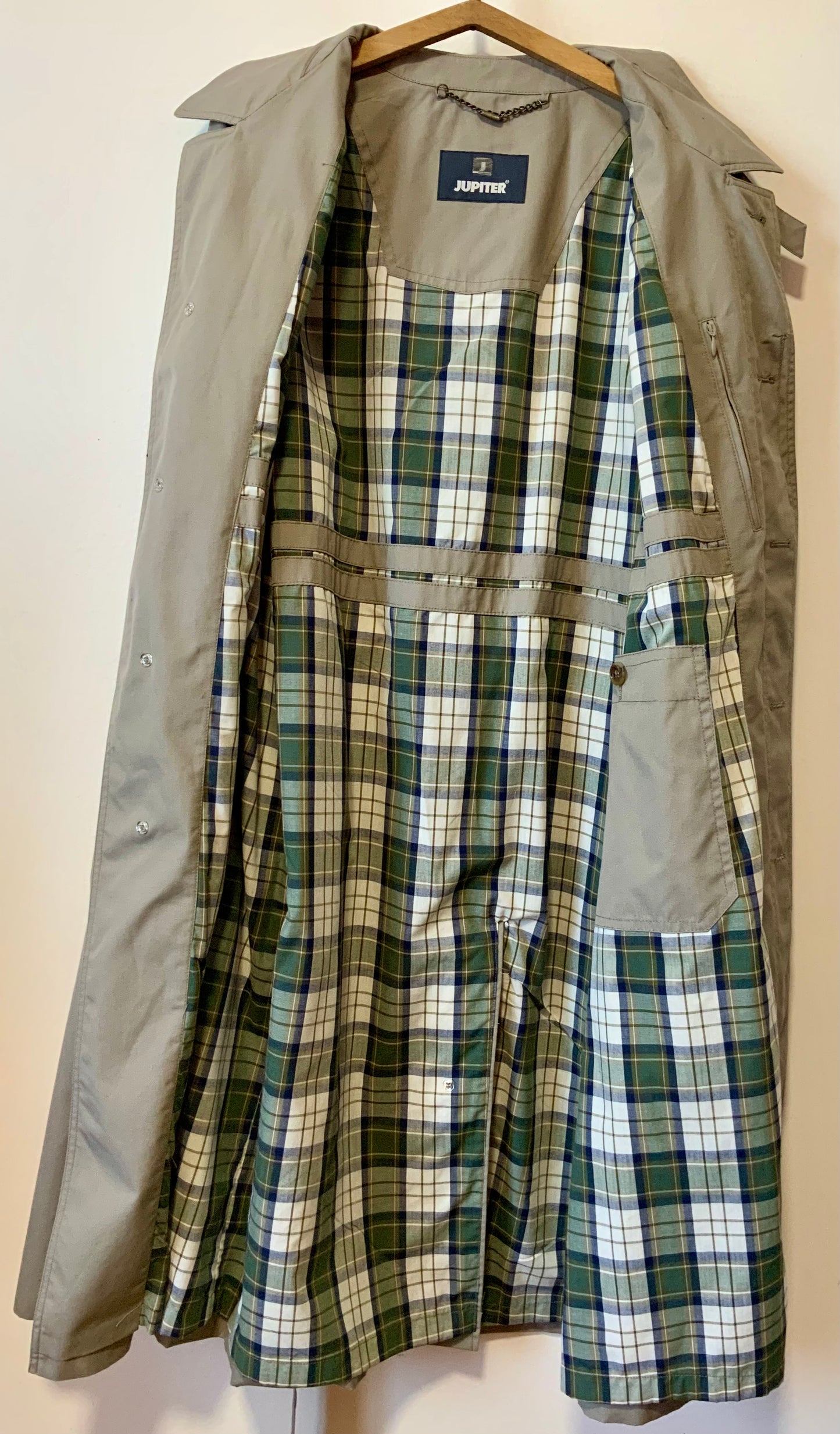 Trench Vintage 1980 Carreaux France Jupiter -