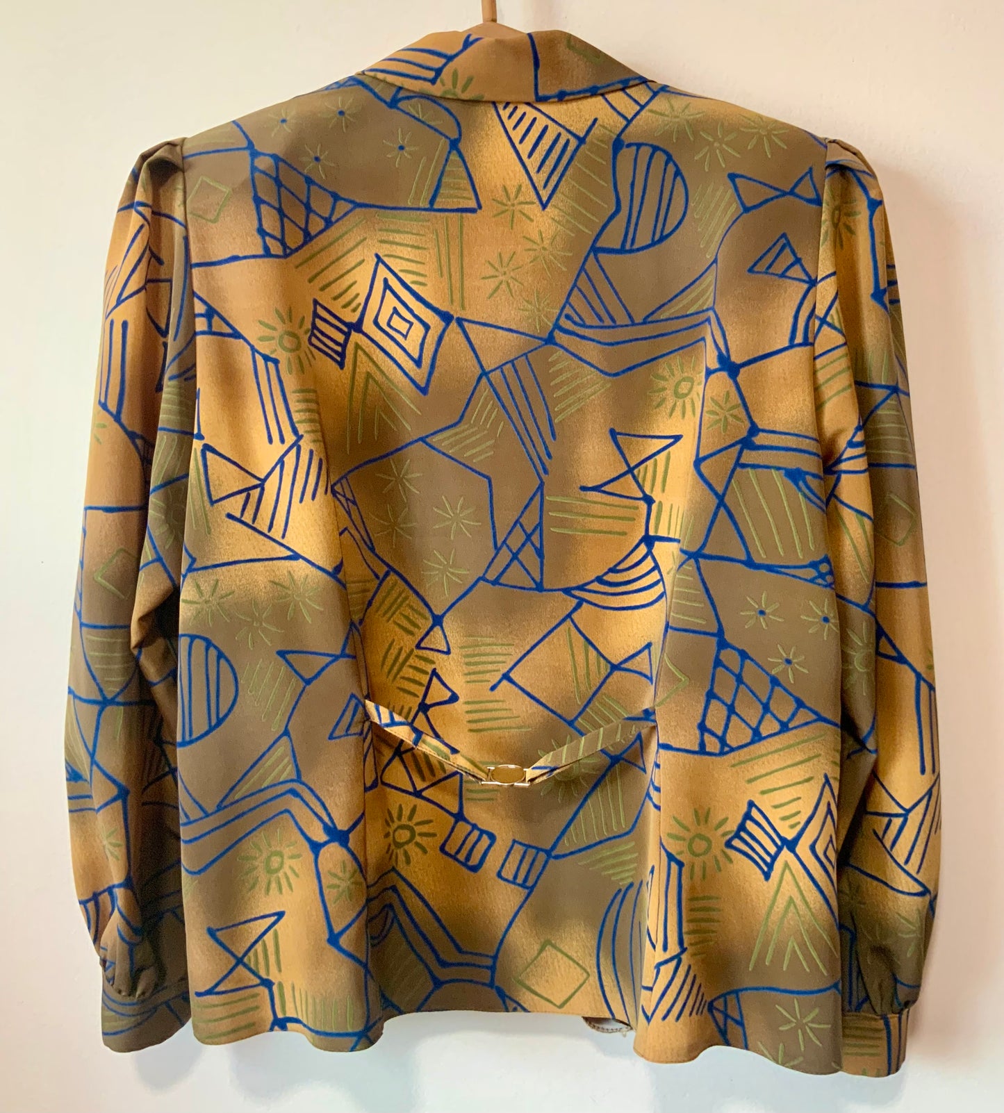 Chemisier Original Cintré Pur Vintage 1980 Motifs.