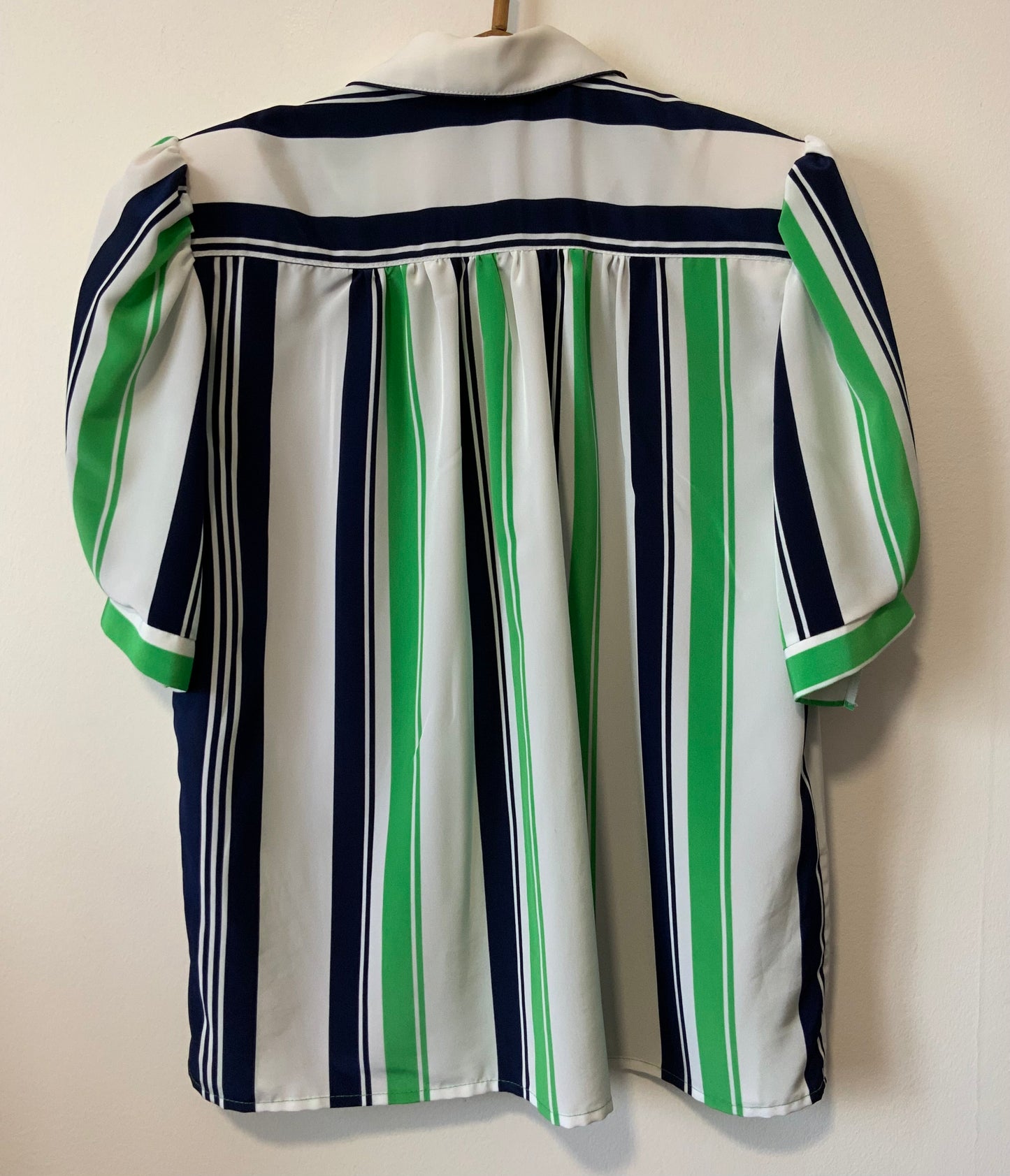 Superbe Chemisier Rayures Vintage 1980 Chic