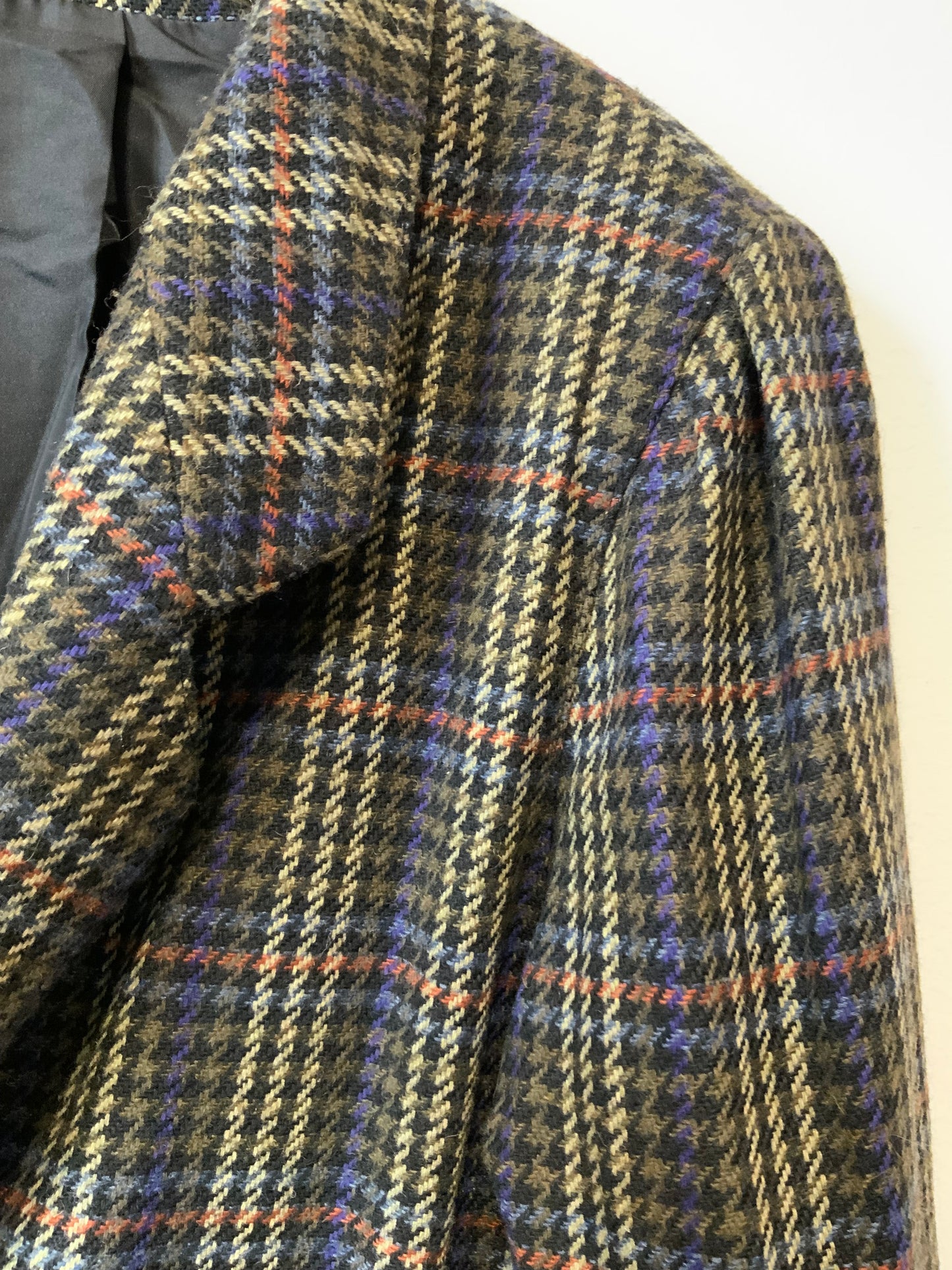 Veste Blazer Femme à Carreaux Vintage Classique Chic 1980
