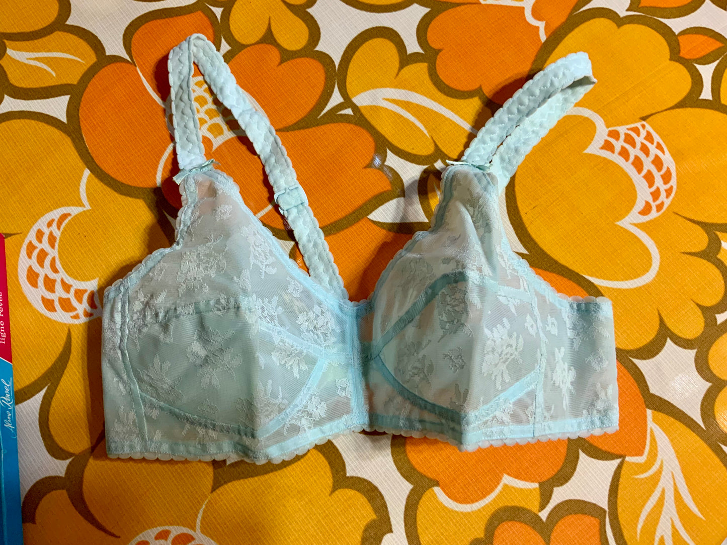 Soutien-gorge dentelle Fleurs Deadstock Marque Revel Vintage 1960/70