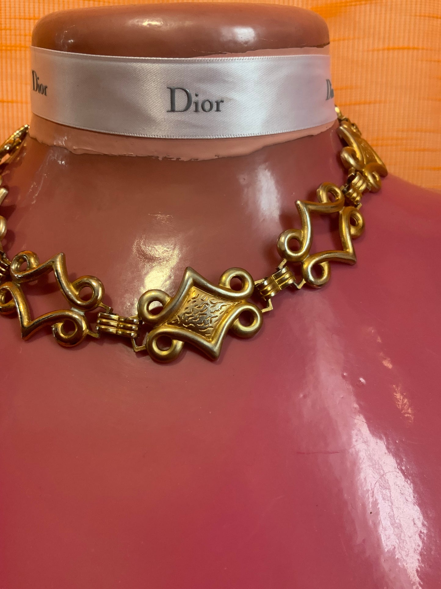 Collier métal motifs Vintage 1990/2000