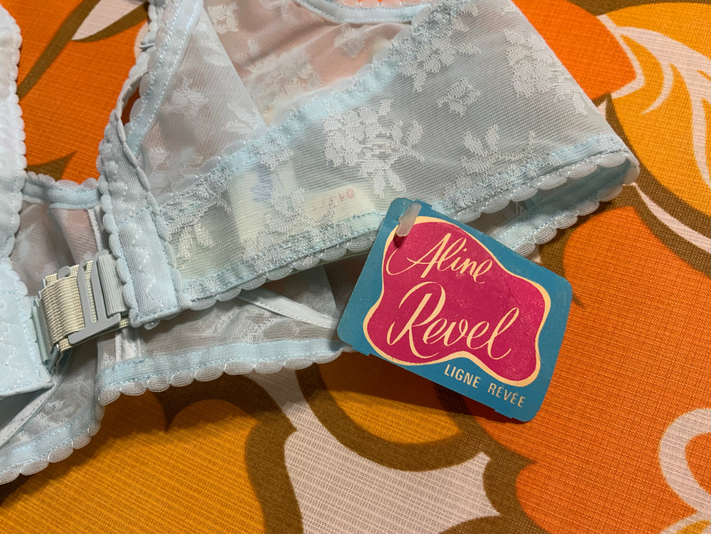 Soutien-gorge dentelle Fleurs Deadstock Marque Revel Vintage 1960/70