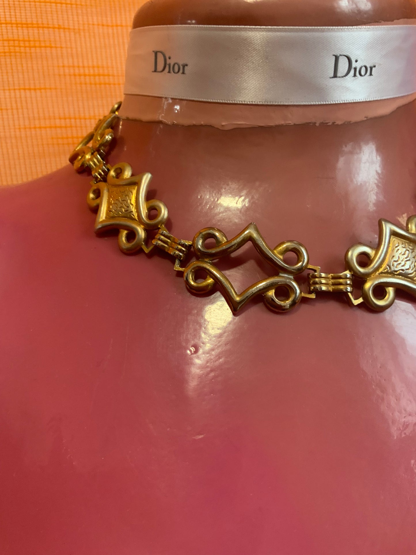 Collier métal motifs Vintage 1990/2000