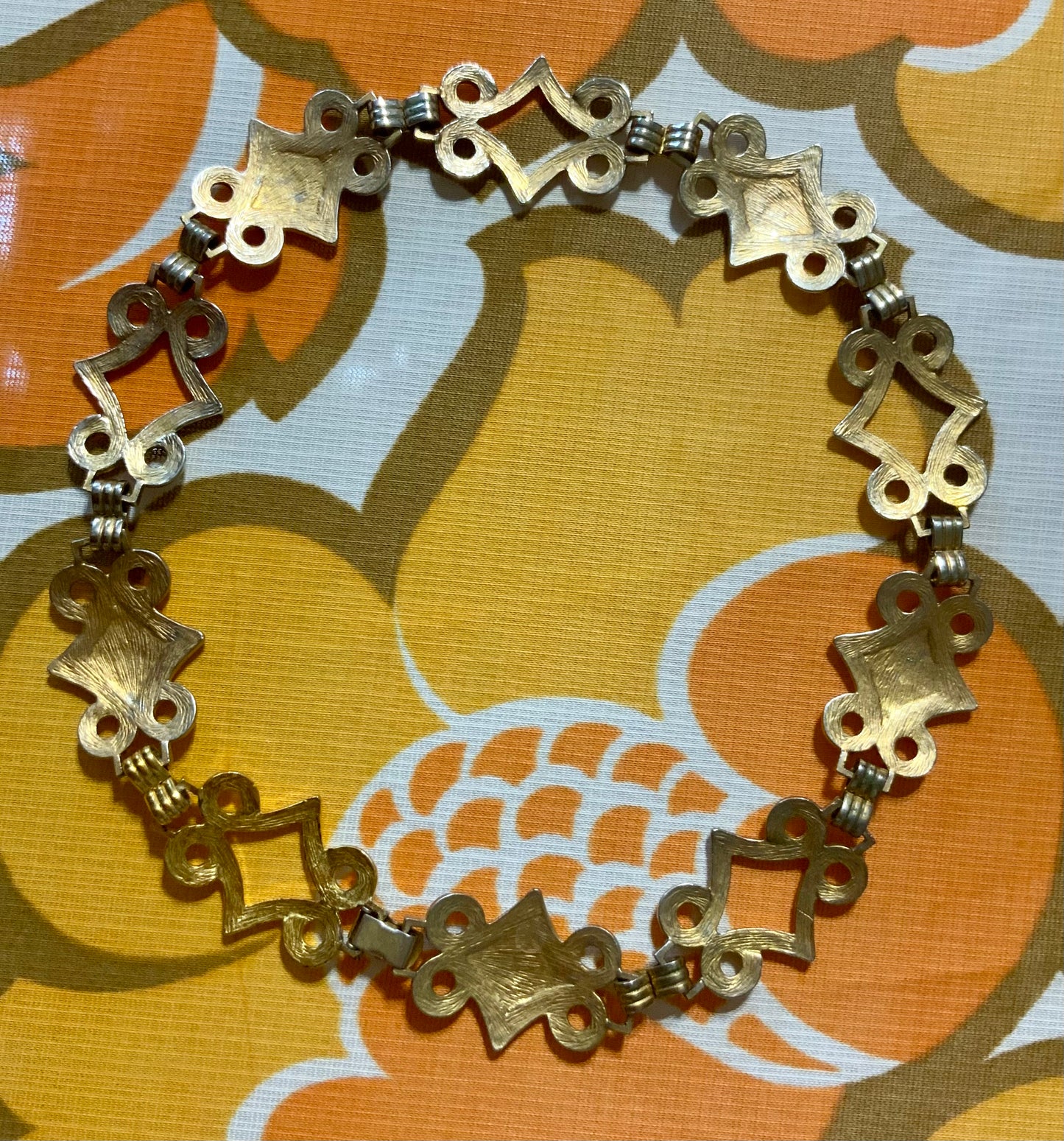 Collier métal motifs Vintage 1990/2000