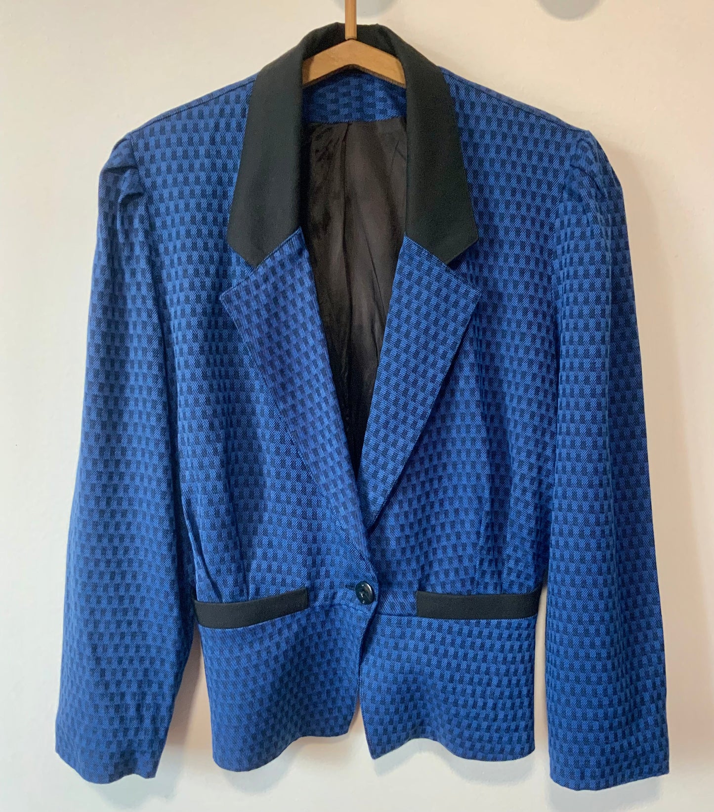 Veste Cintrée Élégante Vintage Made in France à carreaux Chic -