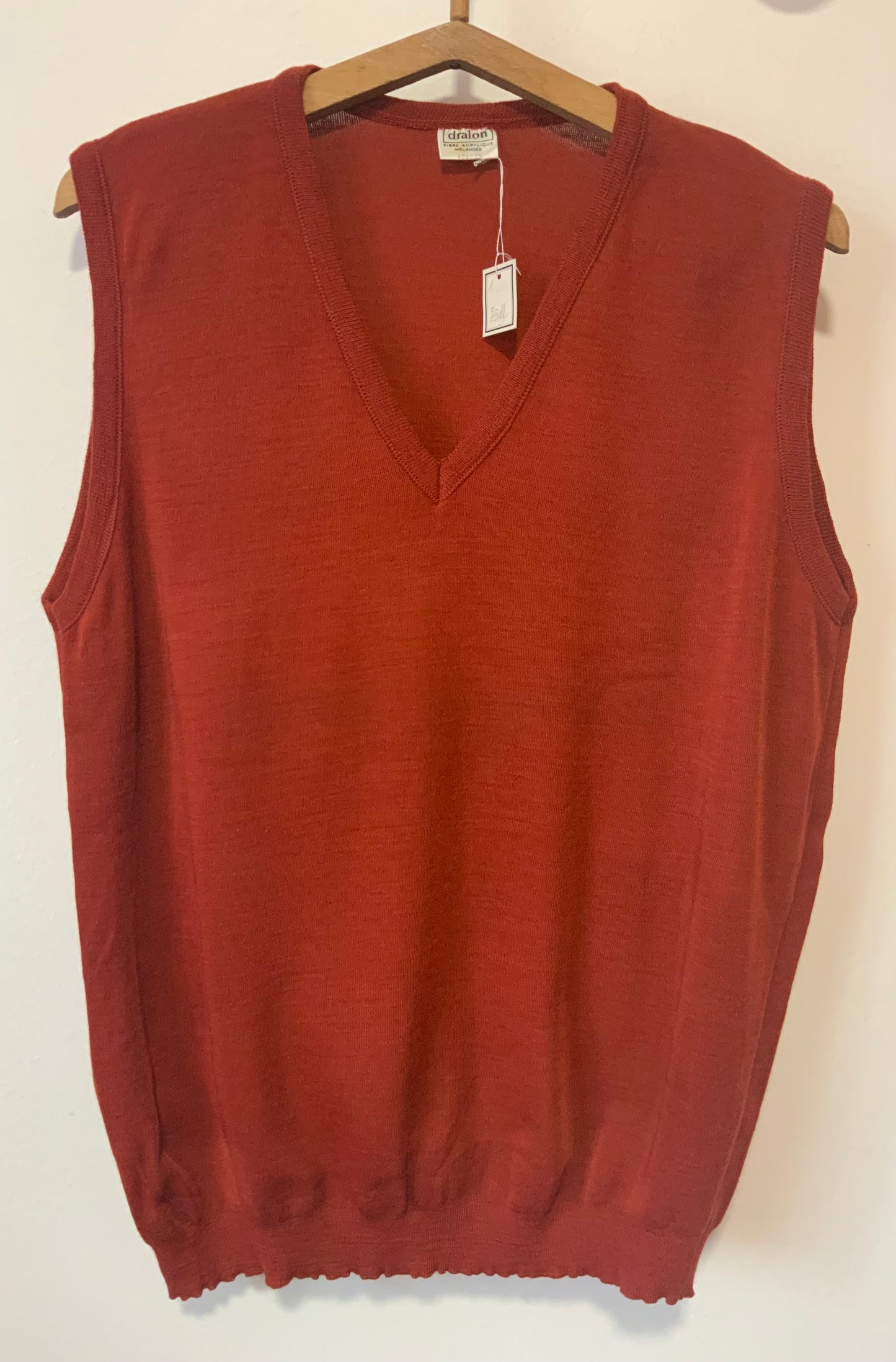 Pull sans manche Deadstock 1970 Dralon Vintage Chic
