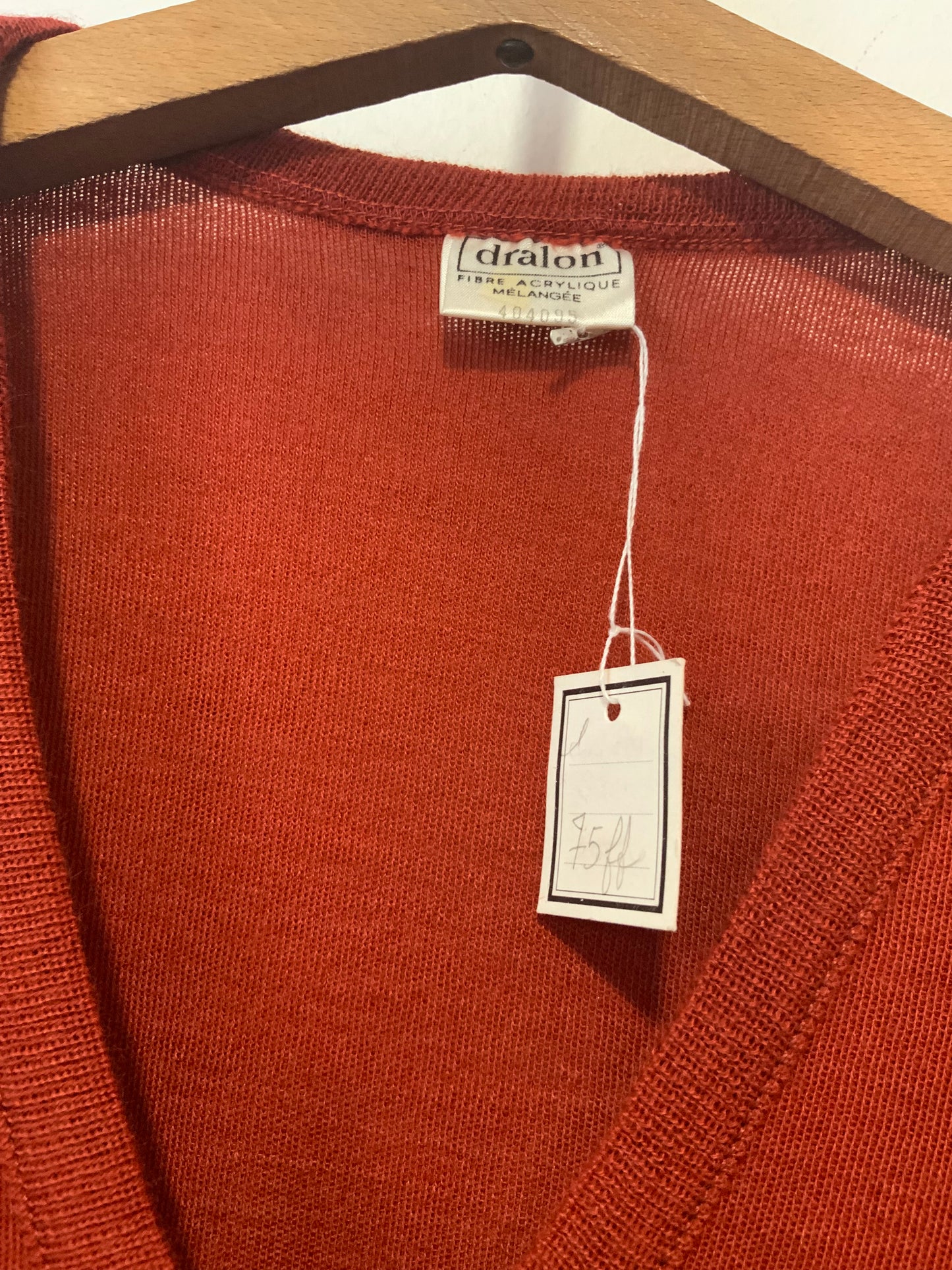 Pull sans manche Deadstock 1970 Dralon Vintage Chic