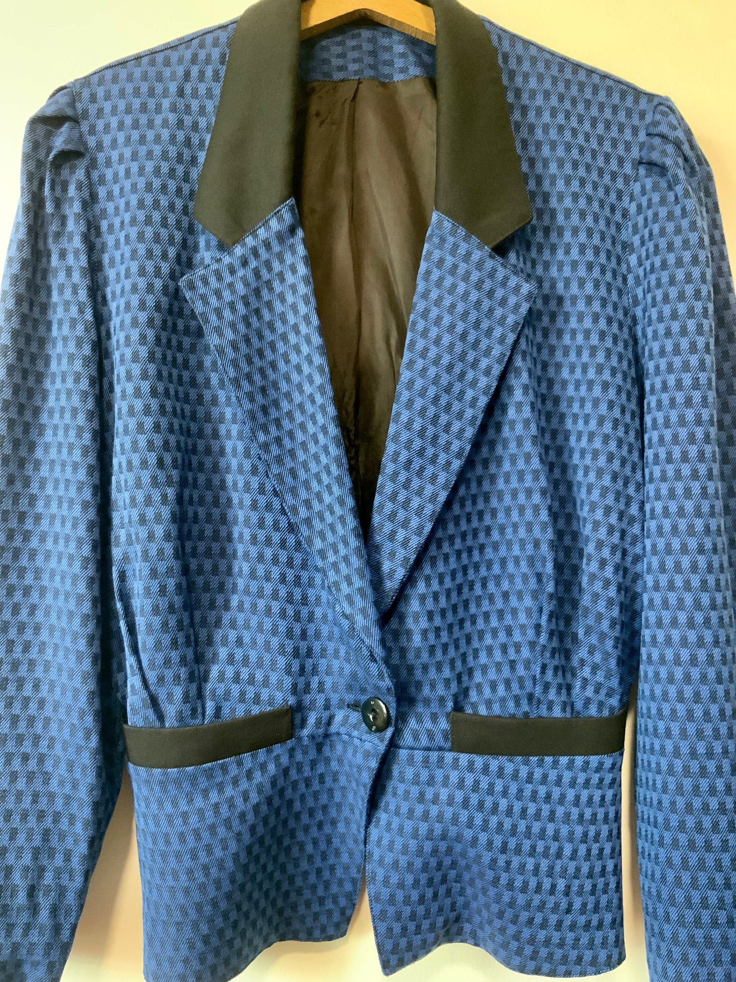 Veste Cintrée Élégante Vintage Made in France à carreaux Chic -