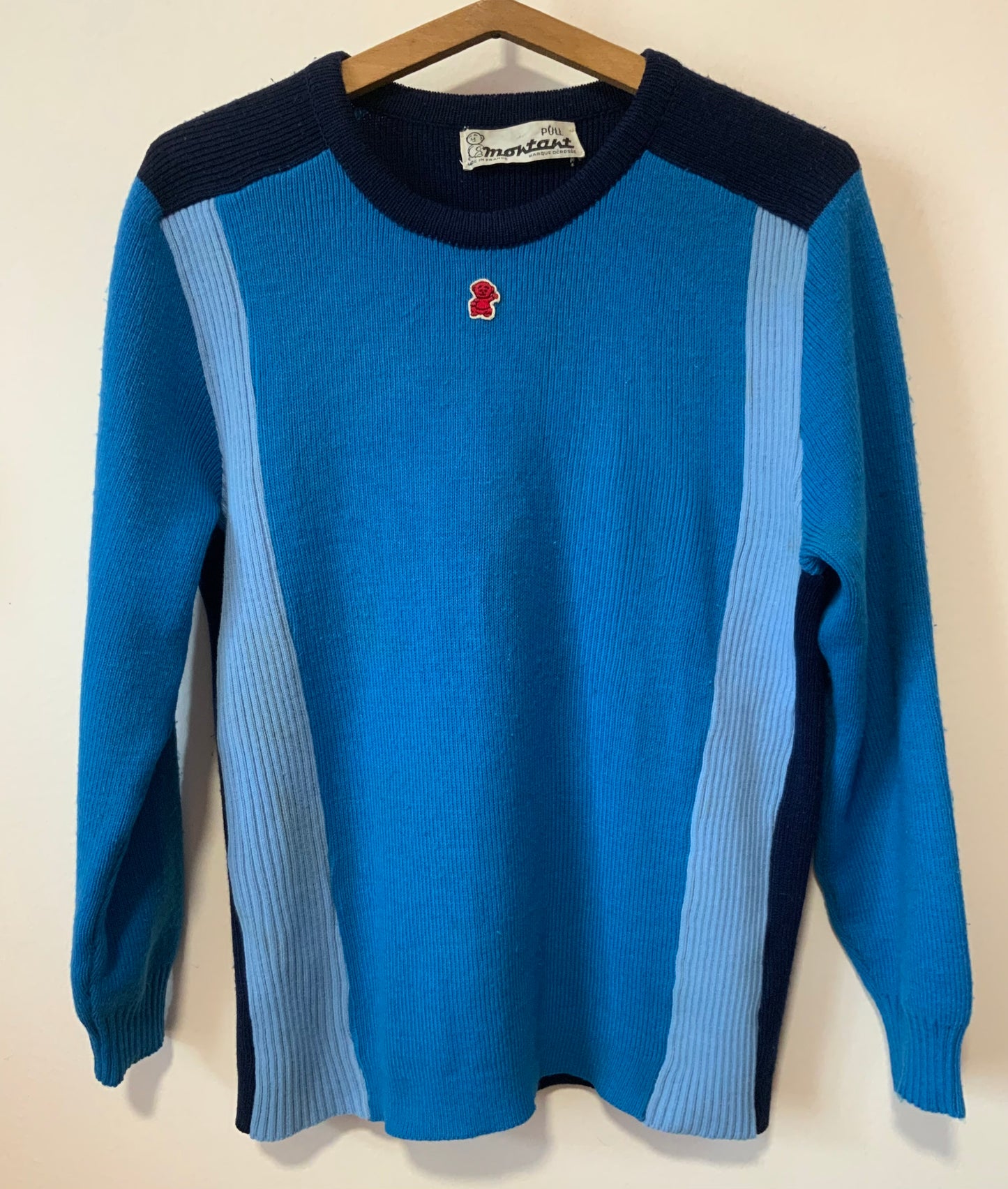 Pull Montagne Ski Marque France Montant Pur Vintage